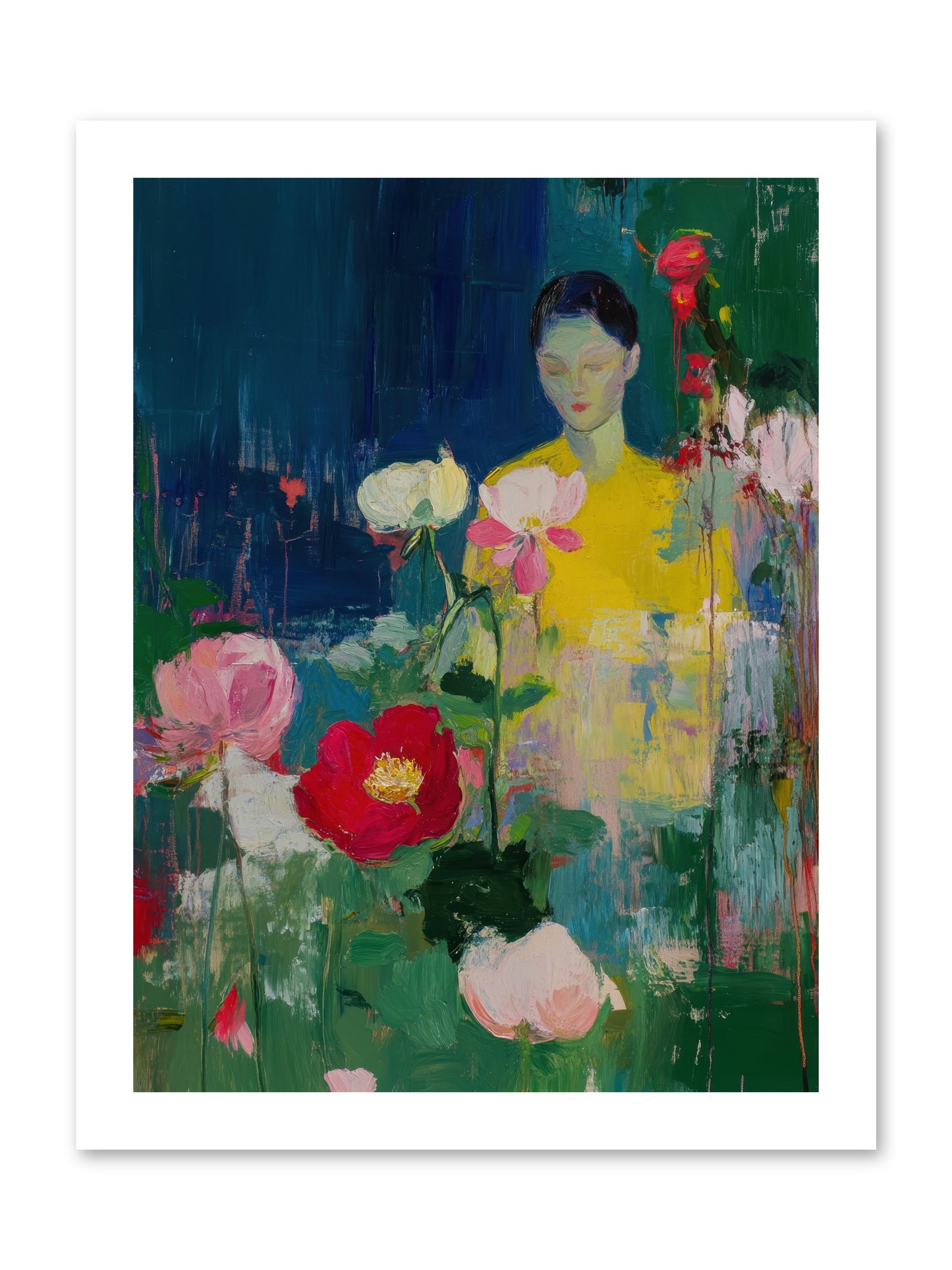 Moonlit Floraison -- Loose Canvas Print 12x16
