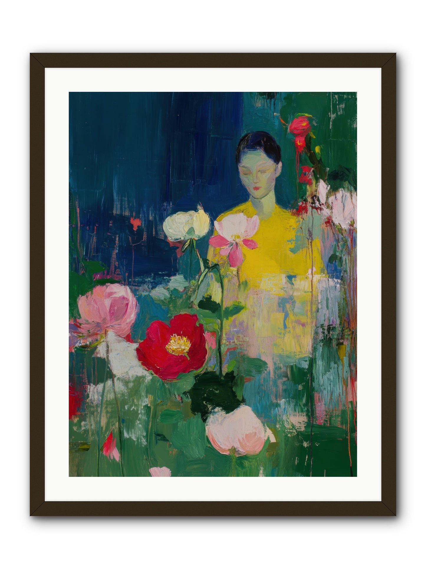 Moonlit Floraison -- Framed Print - Black 24x32
