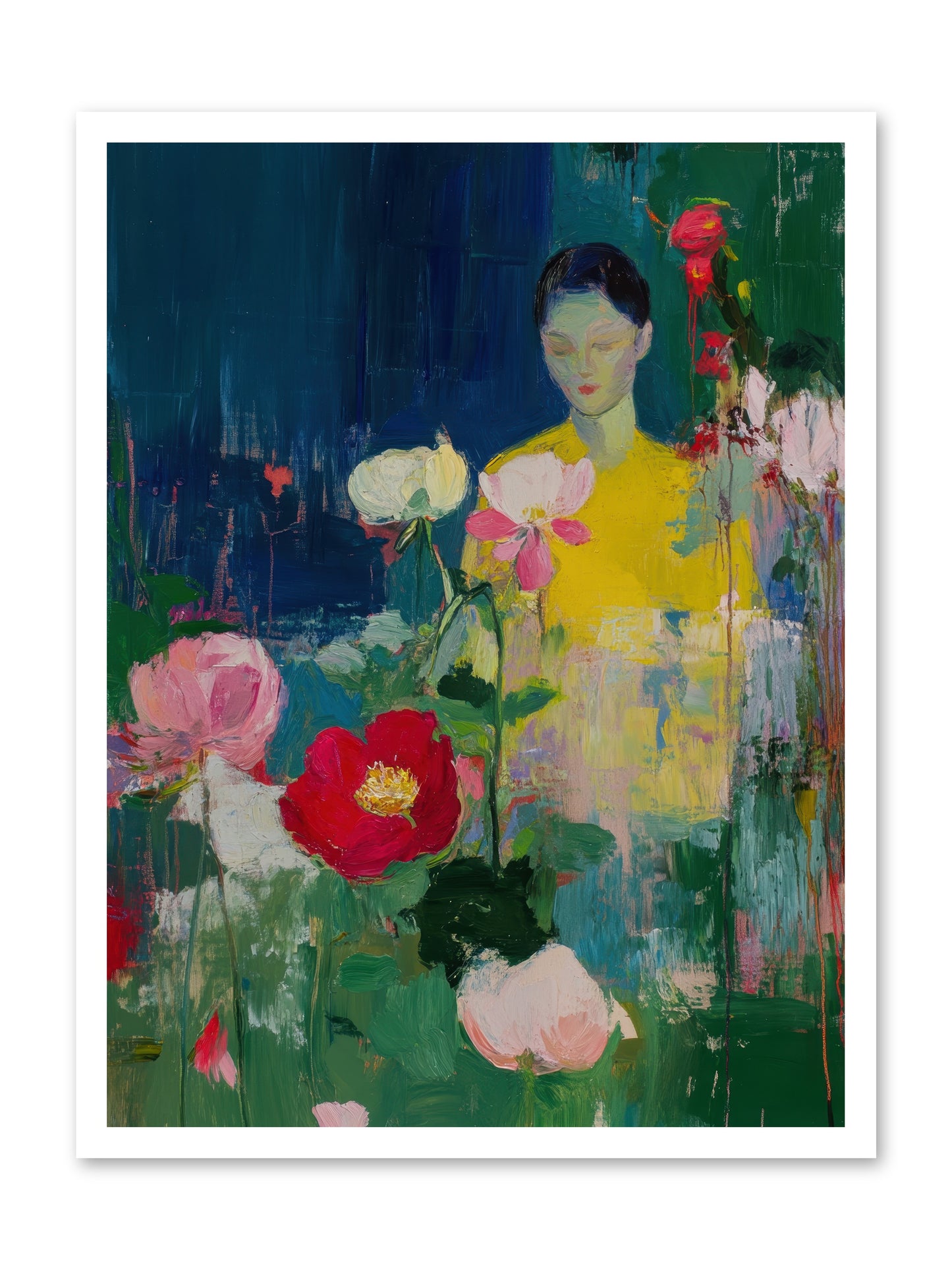 Moonlit Floraison -- Loose Canvas Print 24x32