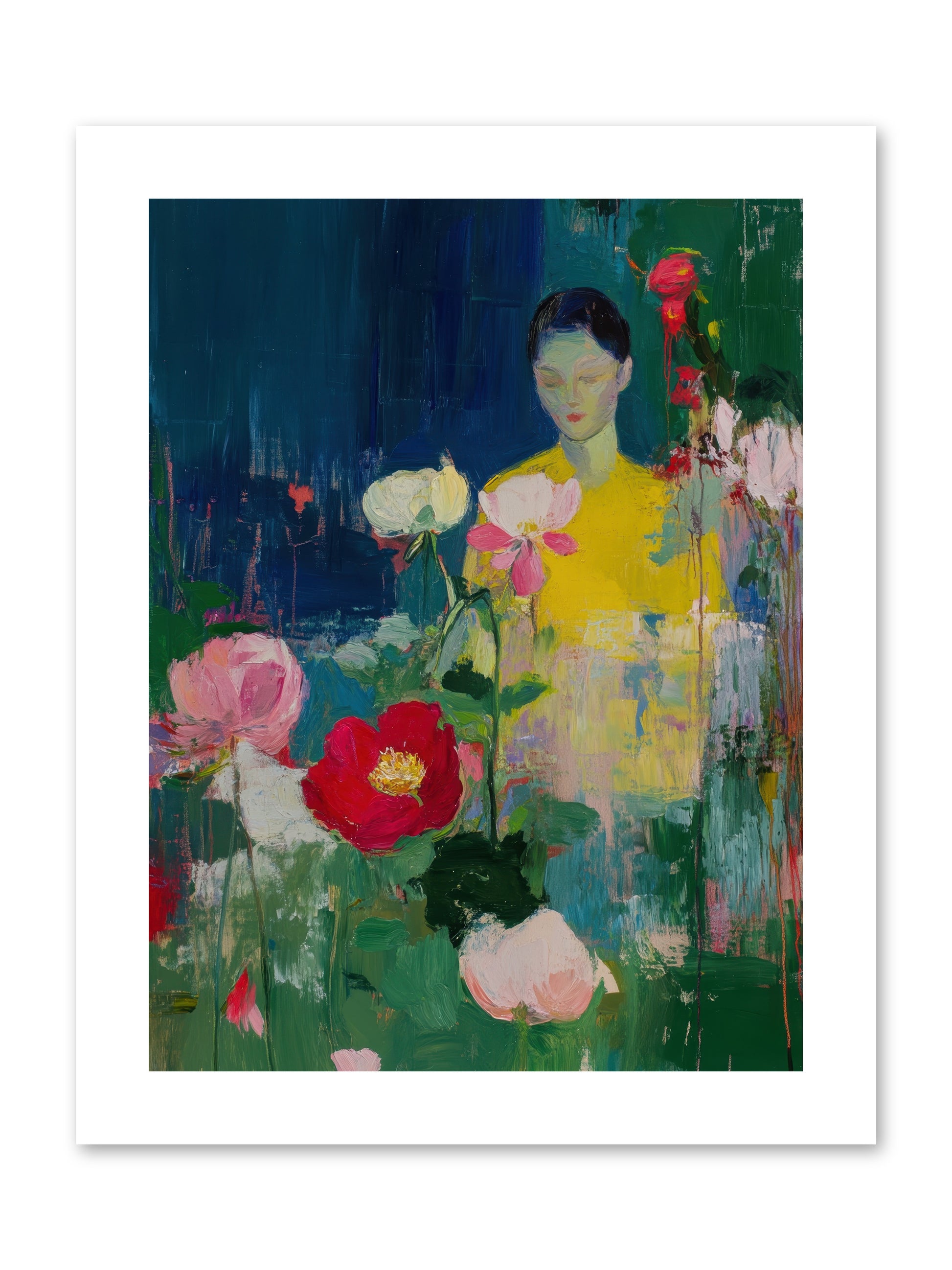 Moonlit Floraison -- Paper Print 9x12