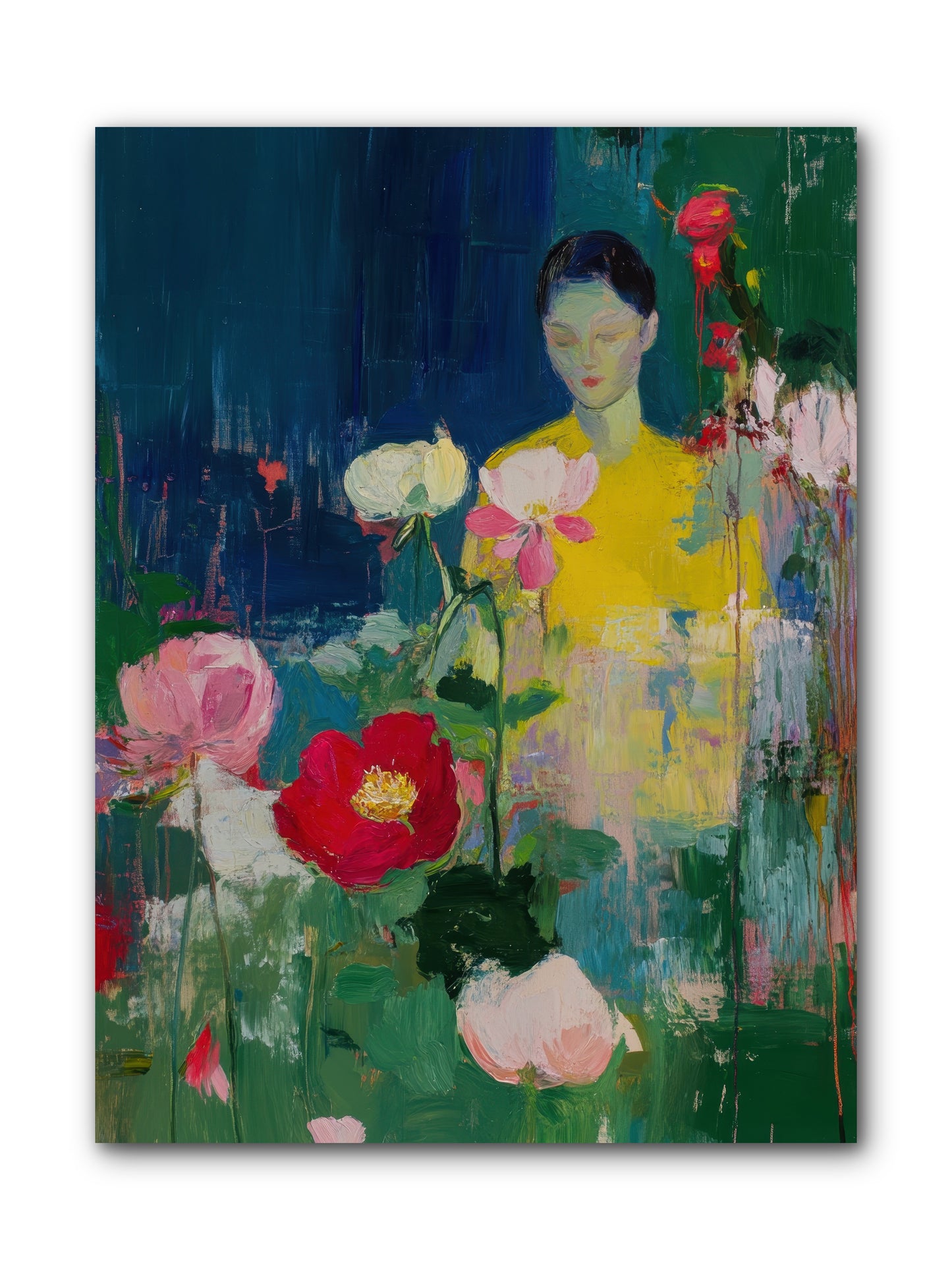 Moonlit Floraison -- Wrapped Canvas 9x12