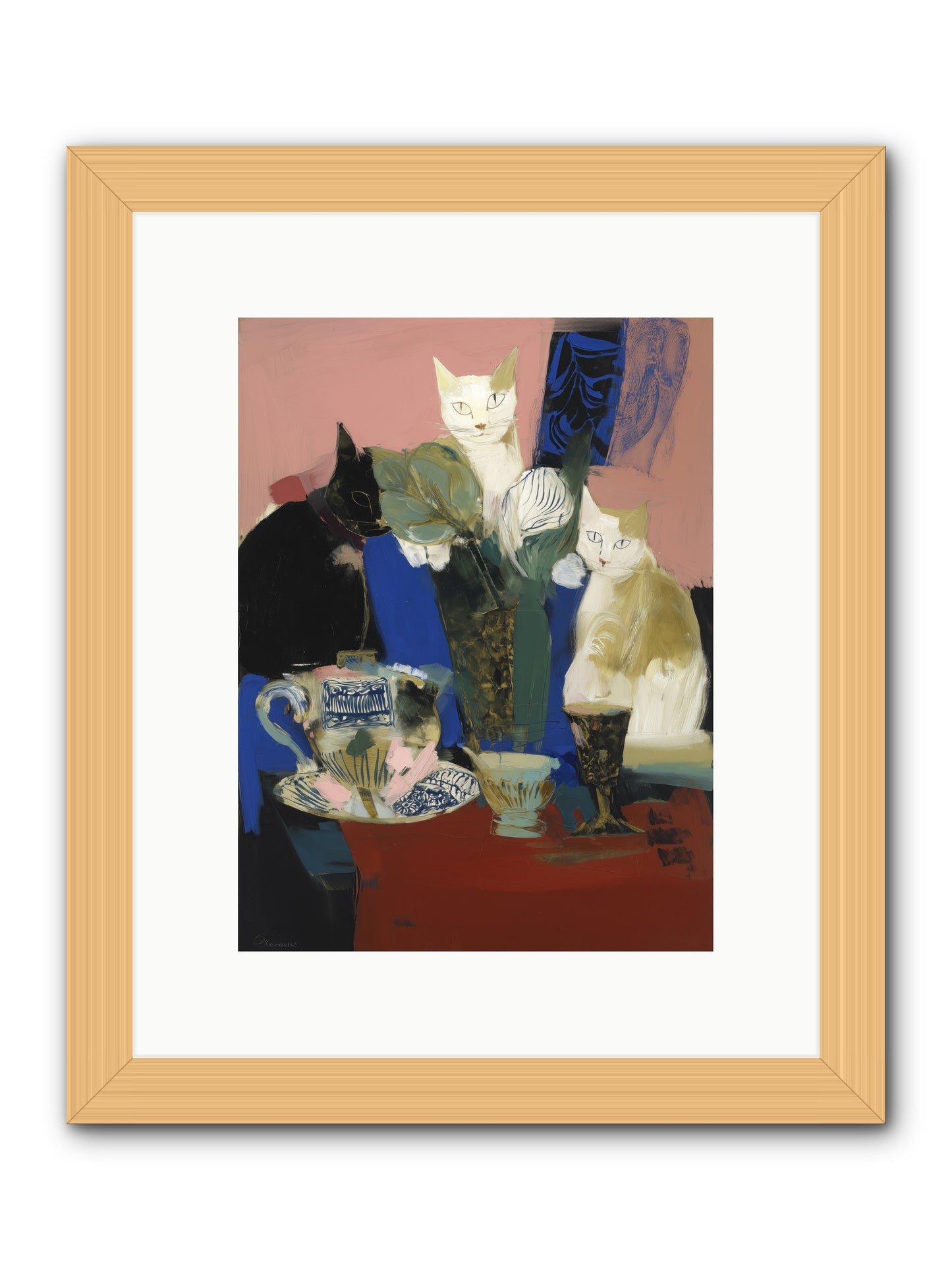 Moonlit Memo -- Framed Print - Natural 9x12