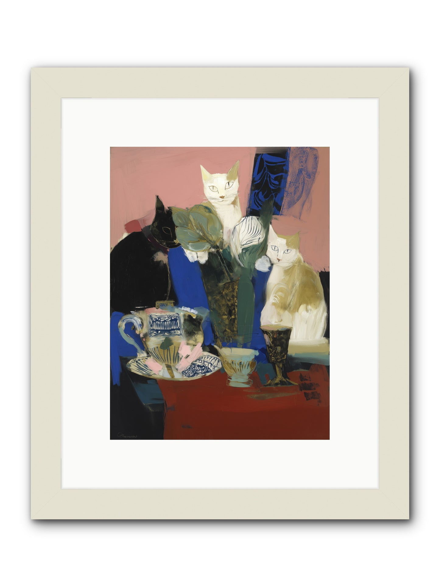 Moonlit Memo -- Framed Print - White 9x12