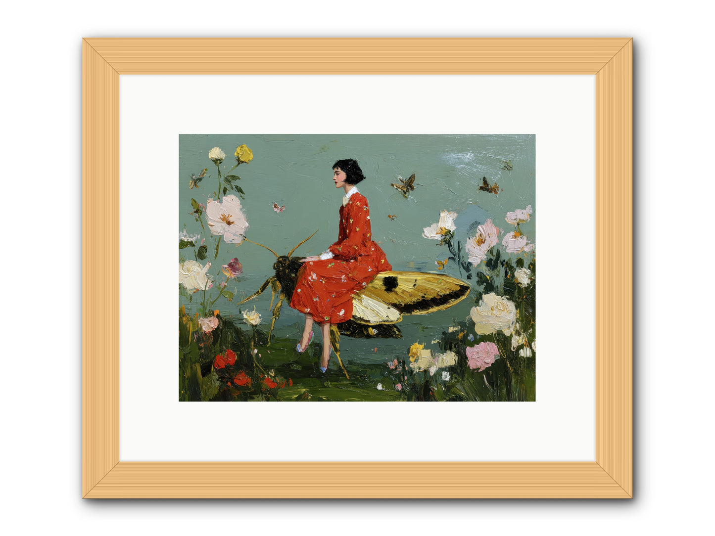 Moonlit Tapestry-REZ -- Framed Print - Natural 12x9