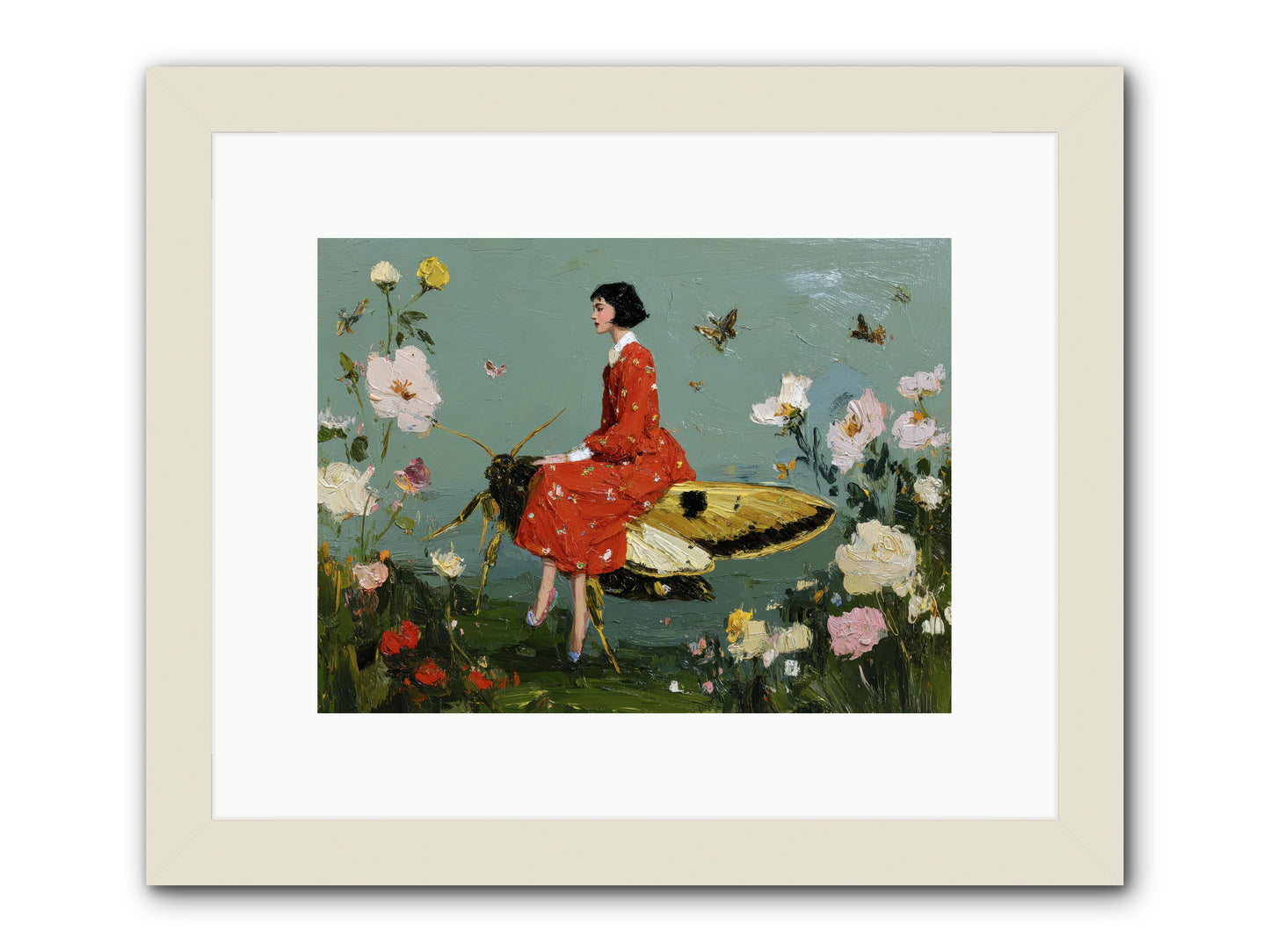 Moonlit Tapestry-REZ -- Framed Print - White 12x9