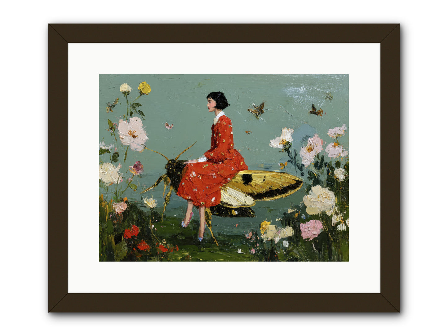 Moonlit Tapestry-REZ -- Framed Print - Black 16x12