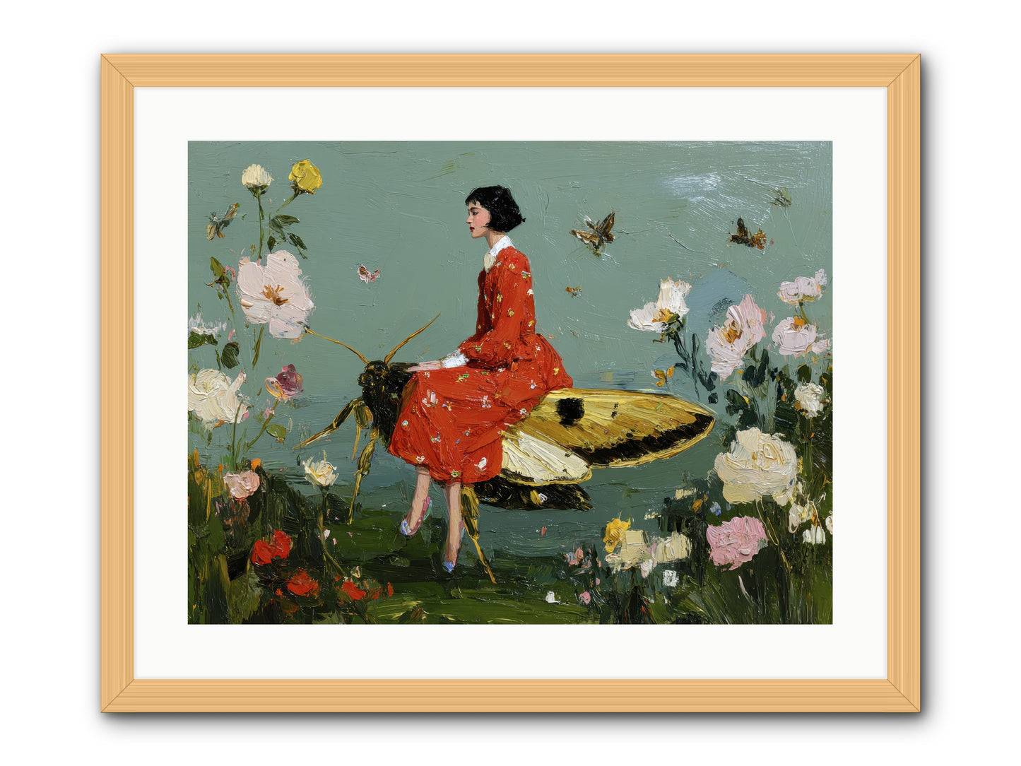 Moonlit Tapestry-REZ -- Framed Print - Natural 24x18