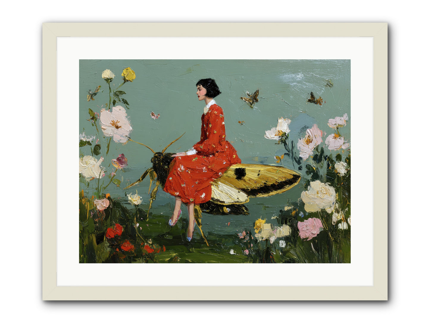 Moonlit Tapestry-REZ -- Framed Print - White 24x18