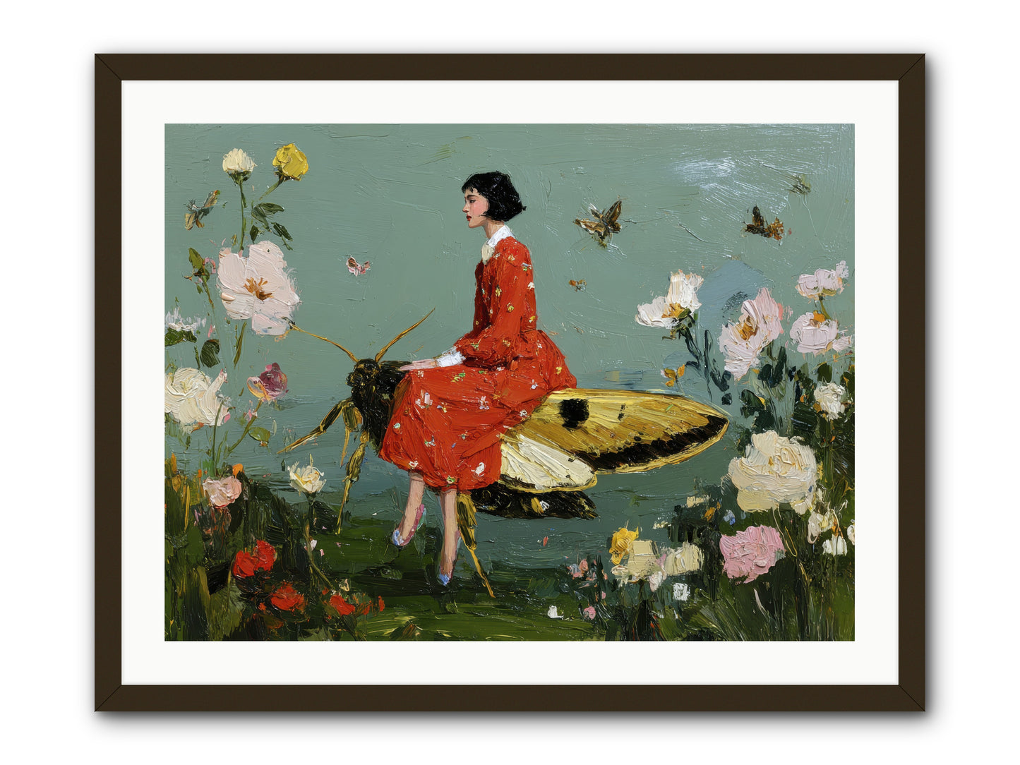 Moonlit Tapestry-REZ -- Framed Print - Black 32x24