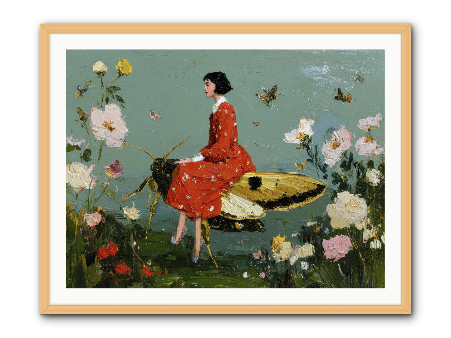 Moonlit Tapestry-REZ -- Framed Print - Natural 40x30