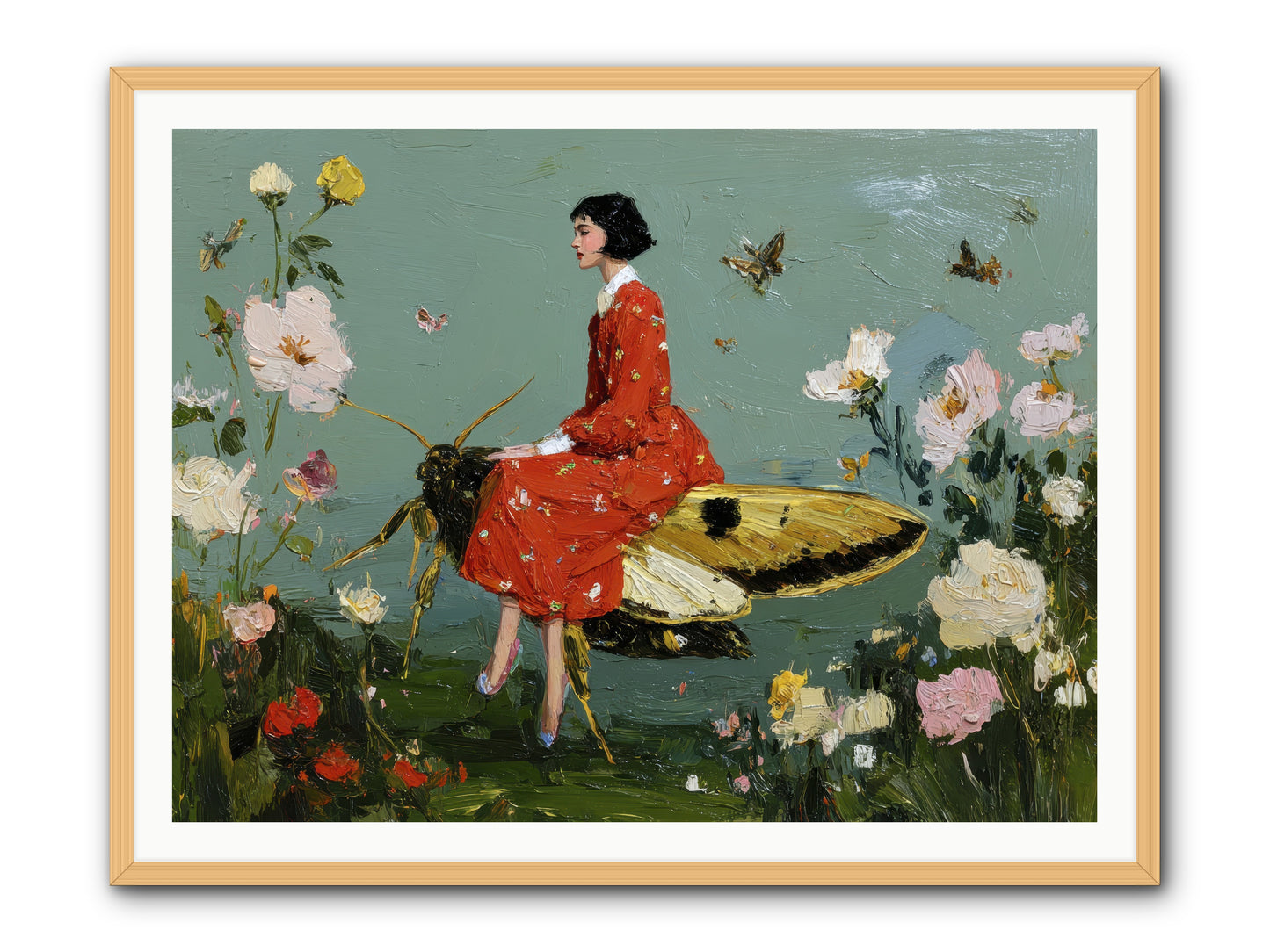 Moonlit Tapestry-REZ -- Framed Print - Natural 48x36