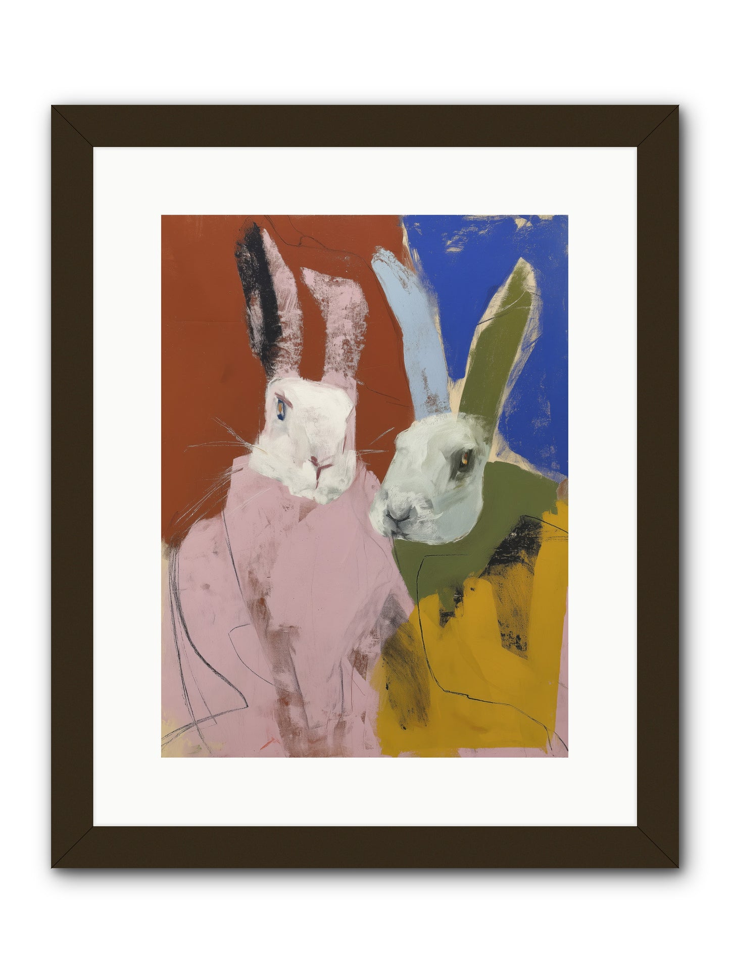 Moonlit burrow -- Framed Print - Black 12x16
