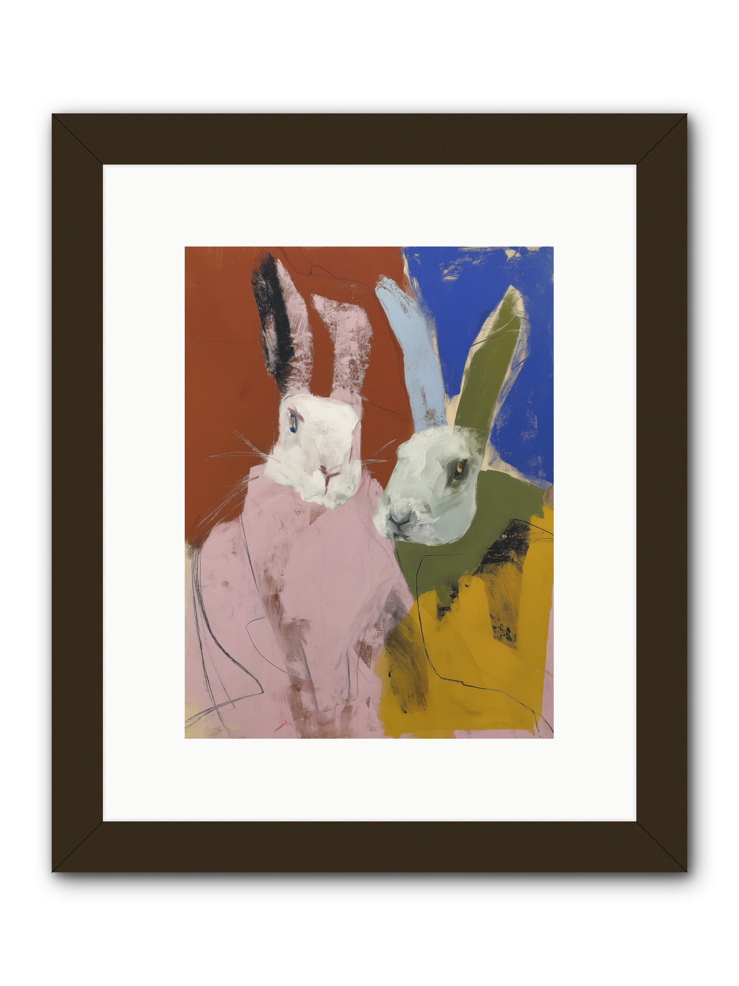 Moonlit burrow -- Framed Print - Black 9x12