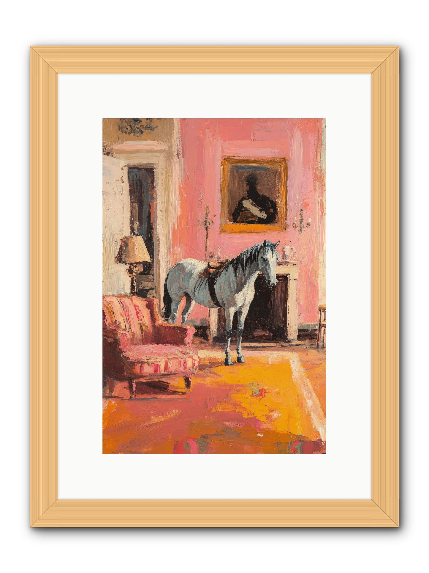 Moonstone Salon -- Framed Print - Natural 10x15