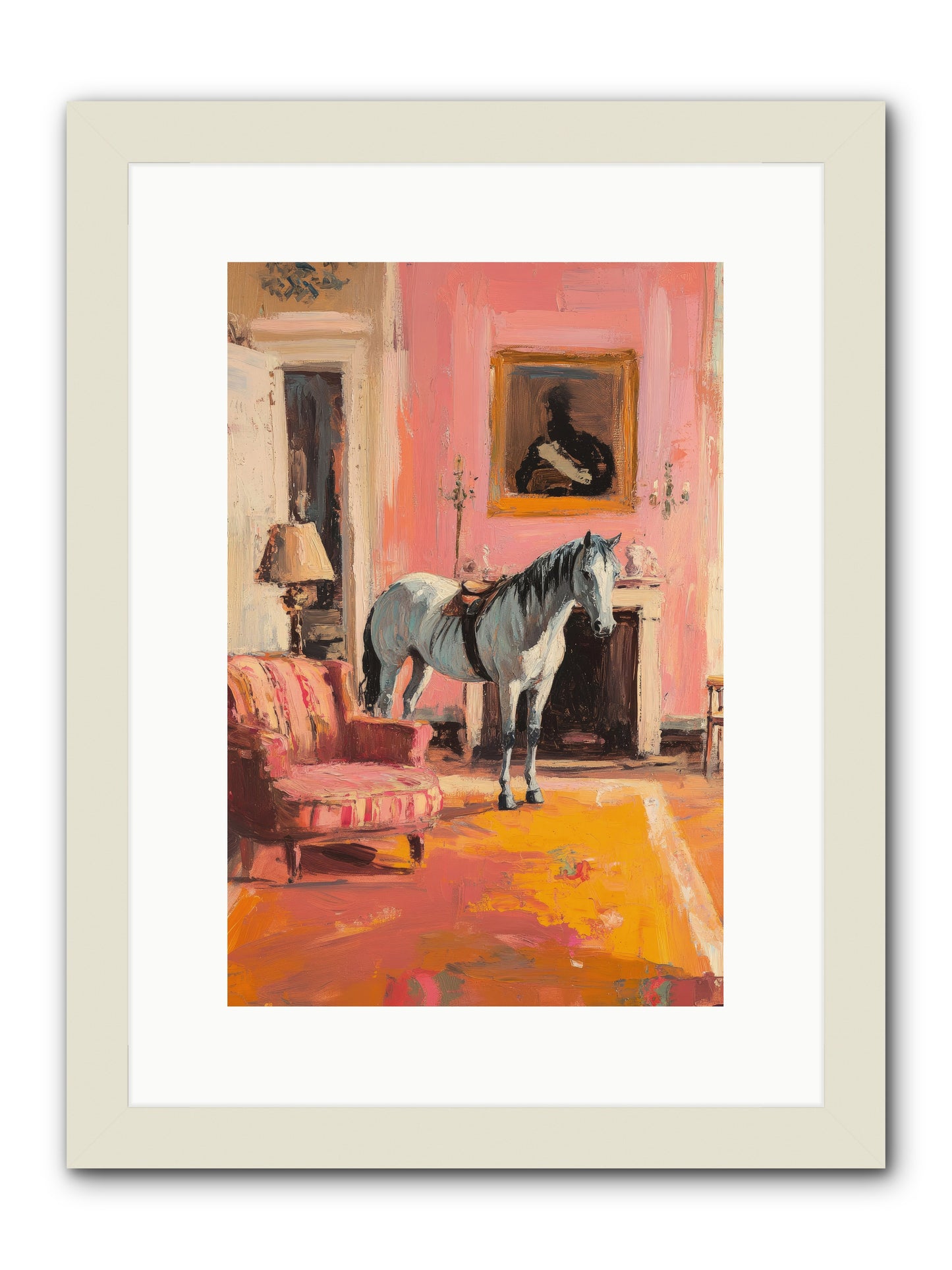 Moonstone Salon -- Framed Print - White 10x15