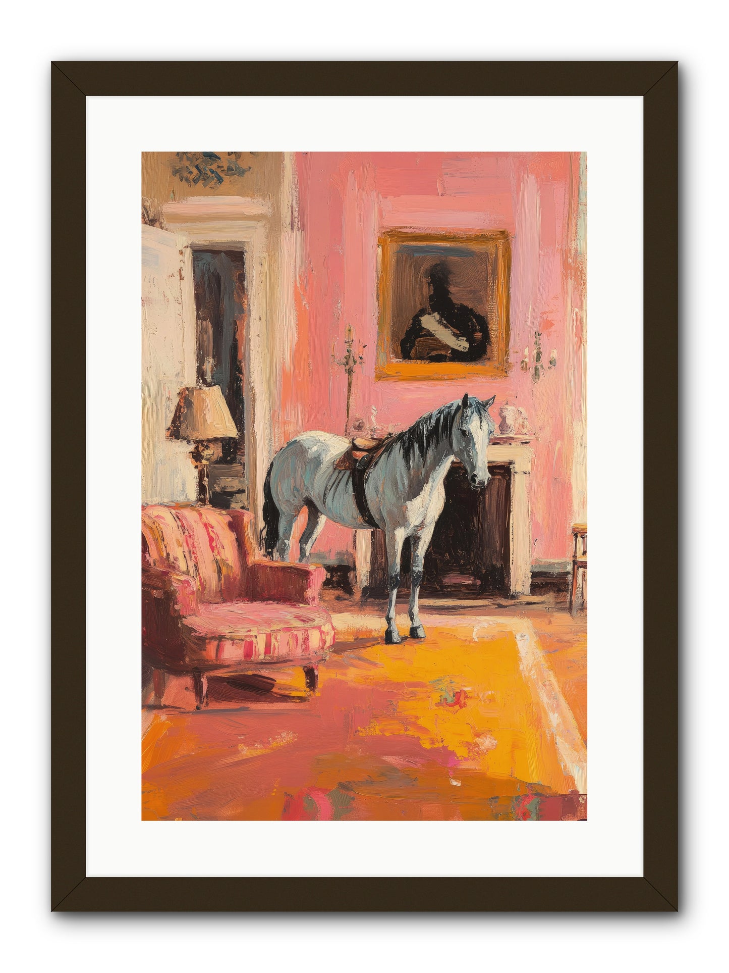 Moonstone Salon -- Framed Print - Black 16x24