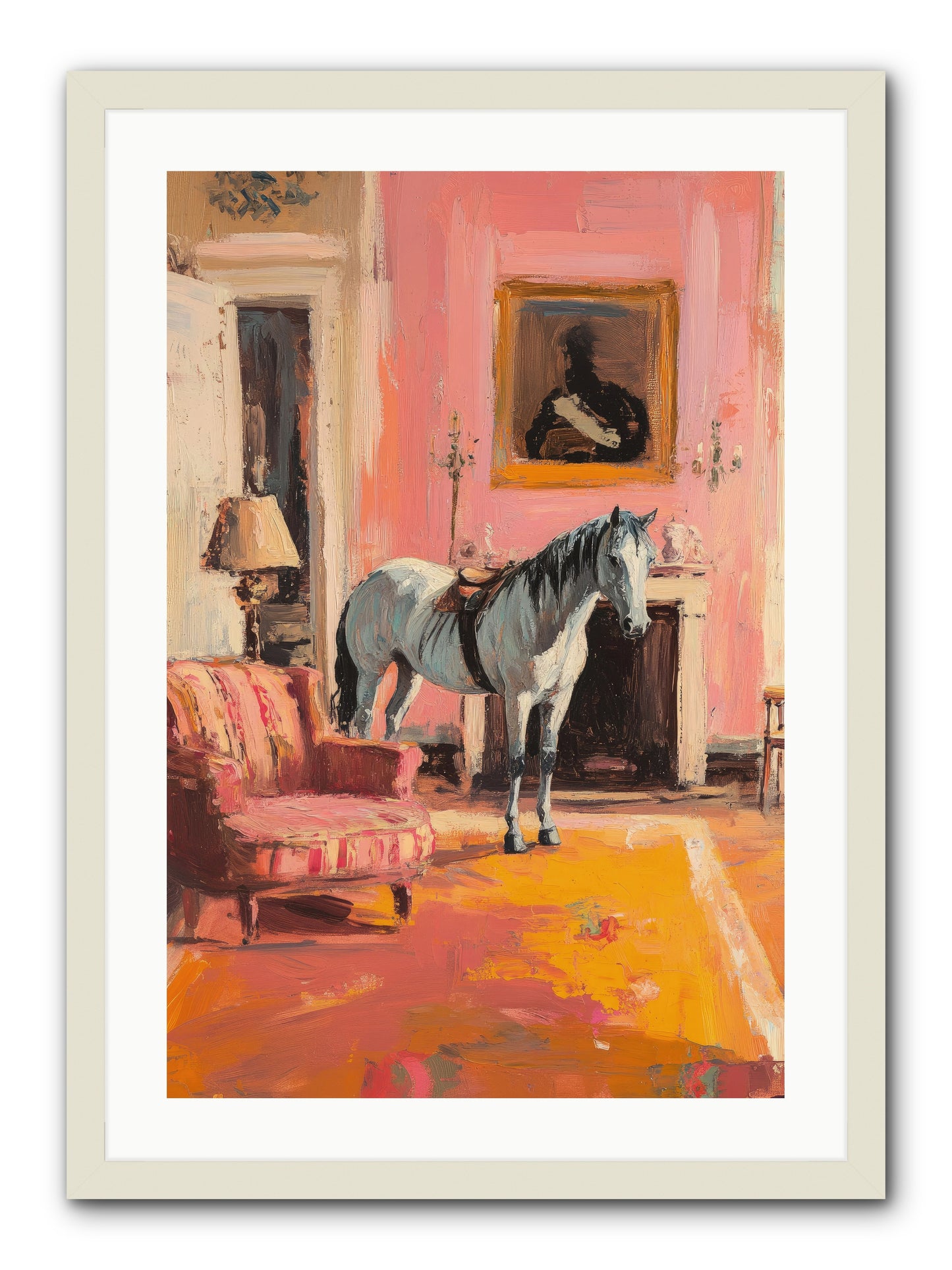 Moonstone Salon -- Framed Print - White 20x30