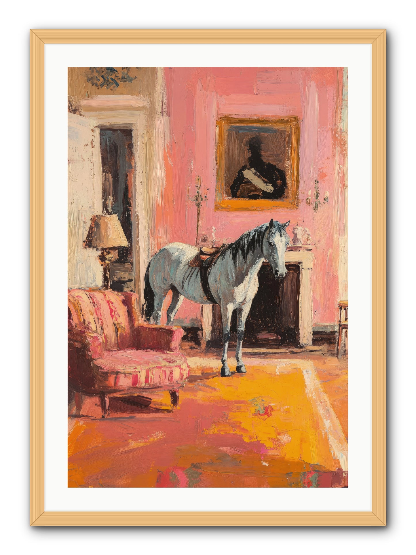 Moonstone Salon -- Framed Print - Natural 24x36