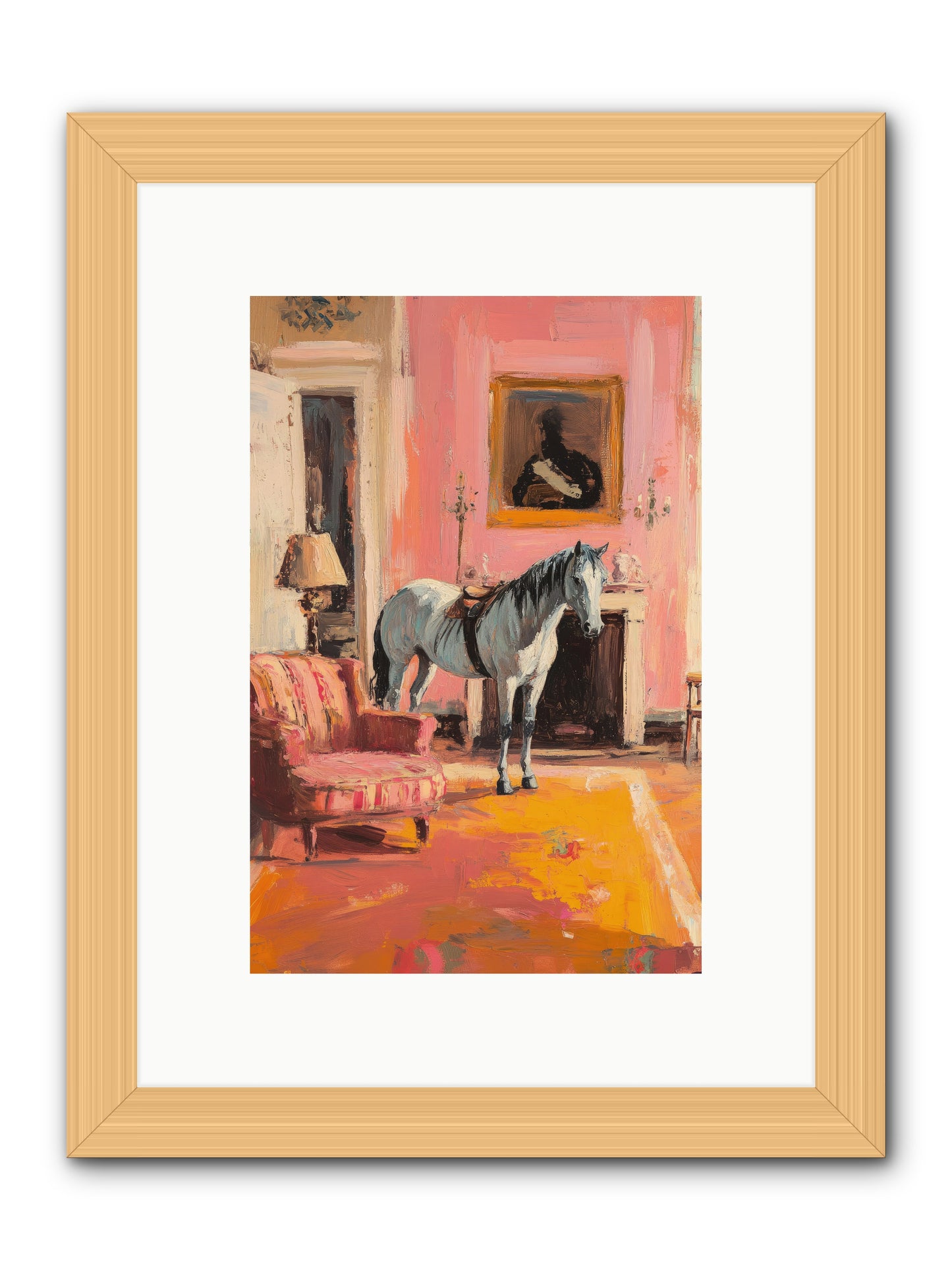 Moonstone Salon -- Framed Print - Natural 8x12