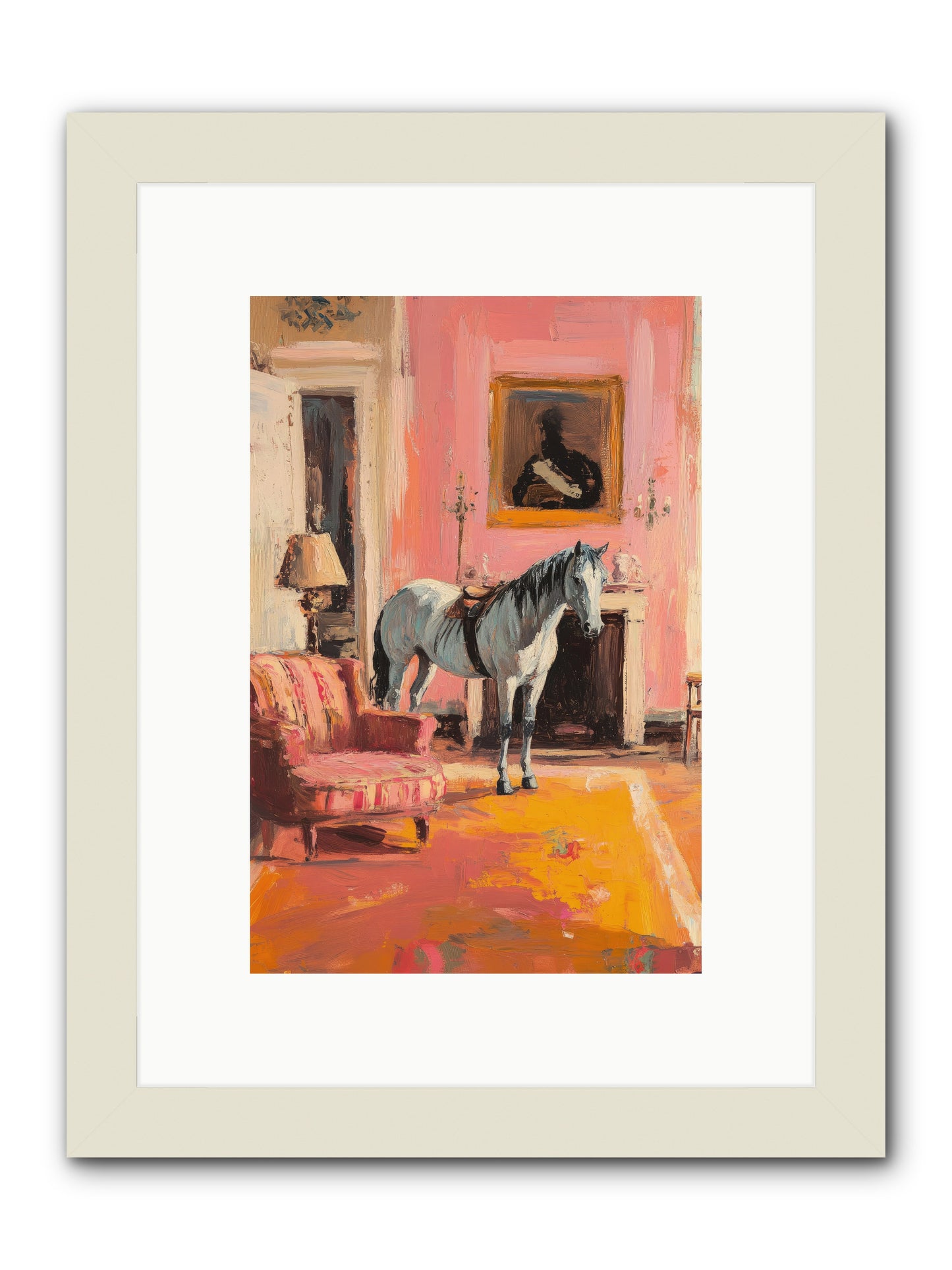 Moonstone Salon -- Framed Print - White 8x12