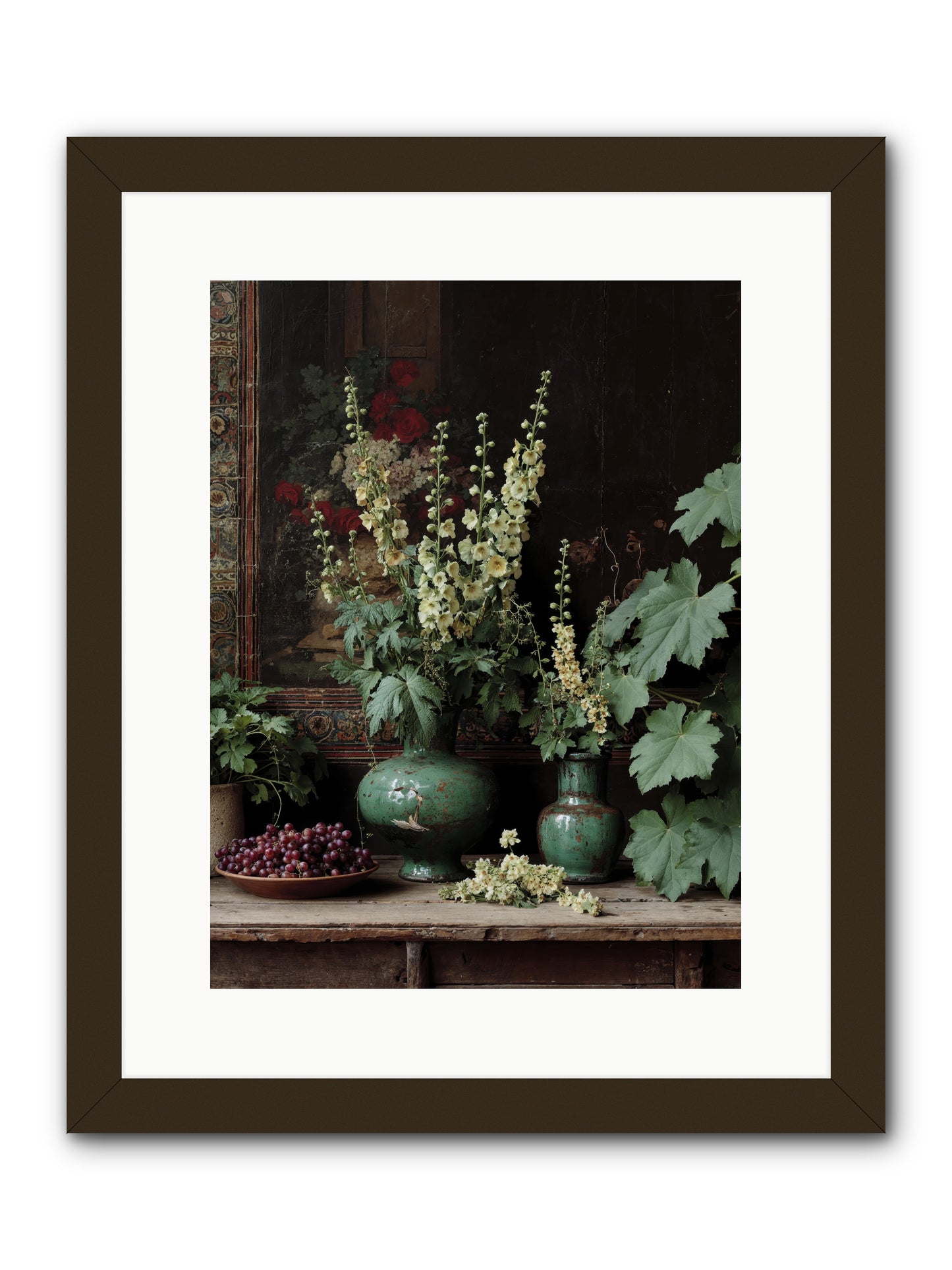 Morning Garden Opium -- Framed Print - Black 12x16
