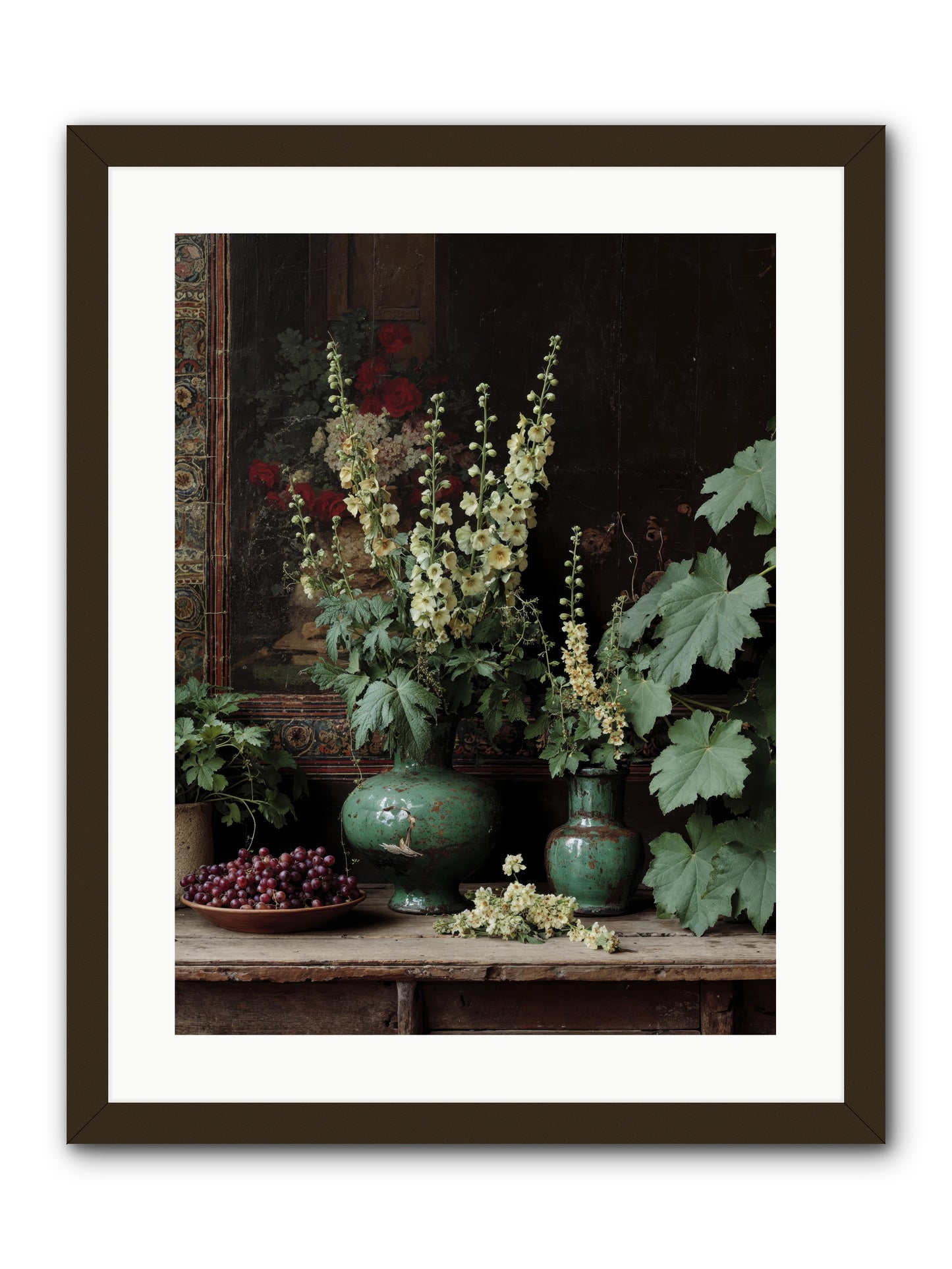 Morning Garden Opium -- Framed Print - Black 18x24