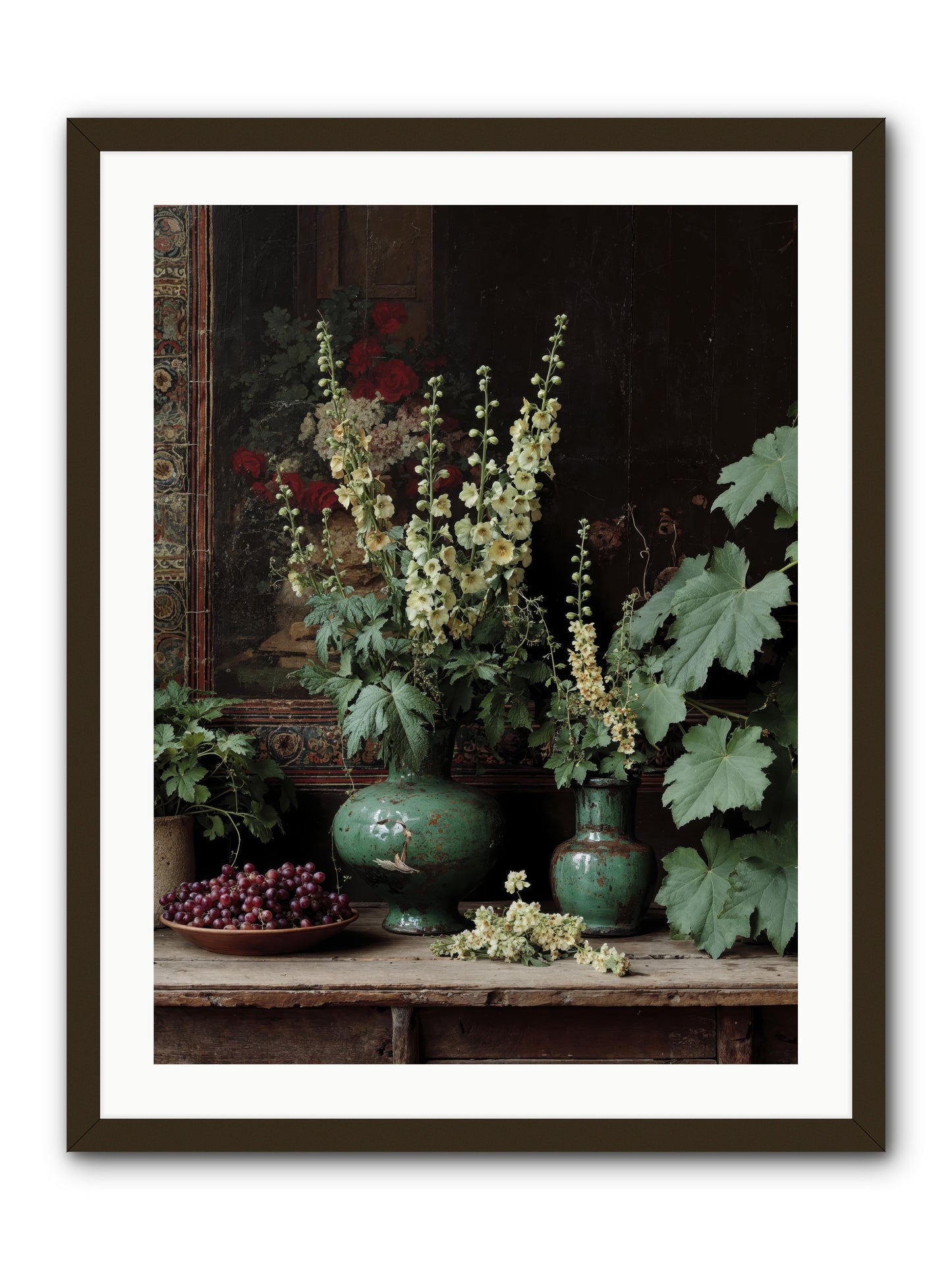 Morning Garden Opium -- Framed Print - Black 24x32