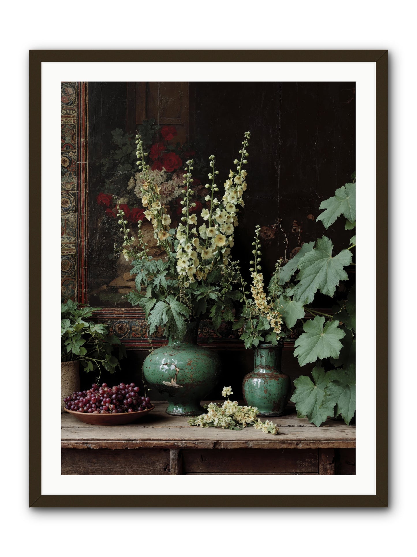 Morning Garden Opium -- Framed Print - Black 30x40