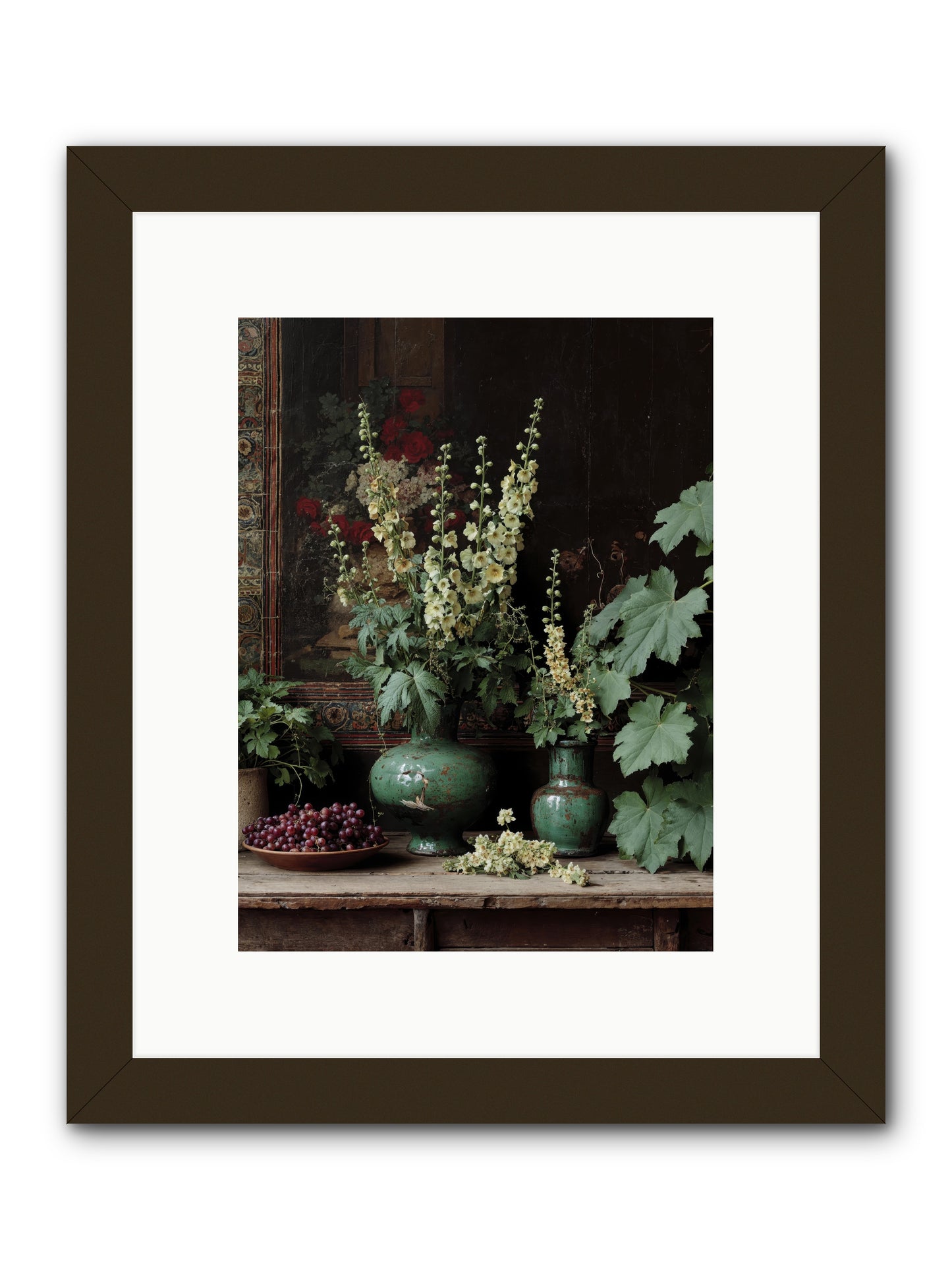Morning Garden Opium -- Framed Print - Black 9x12