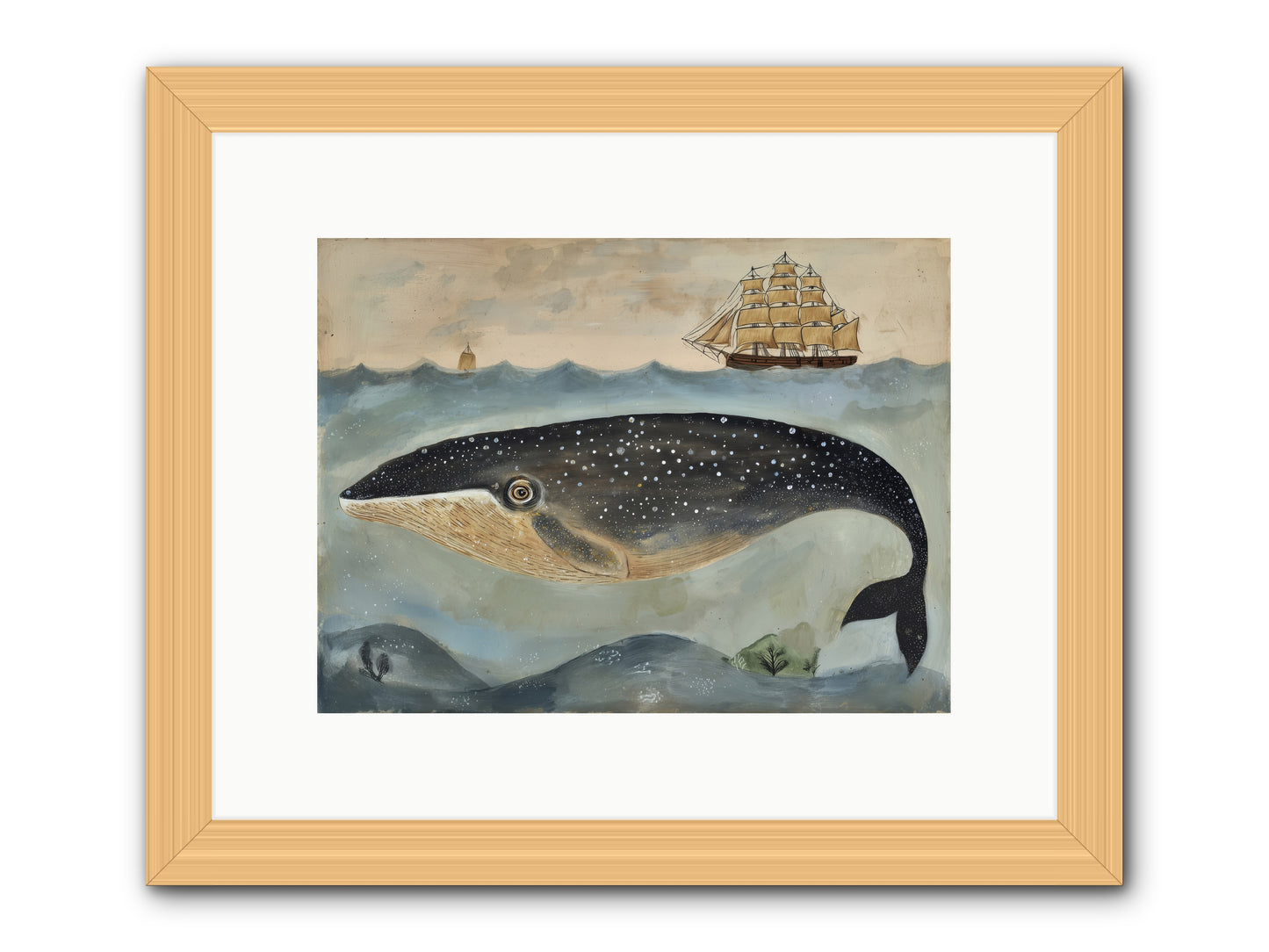 Morning Marvel -- Framed Print - Natural 12x9