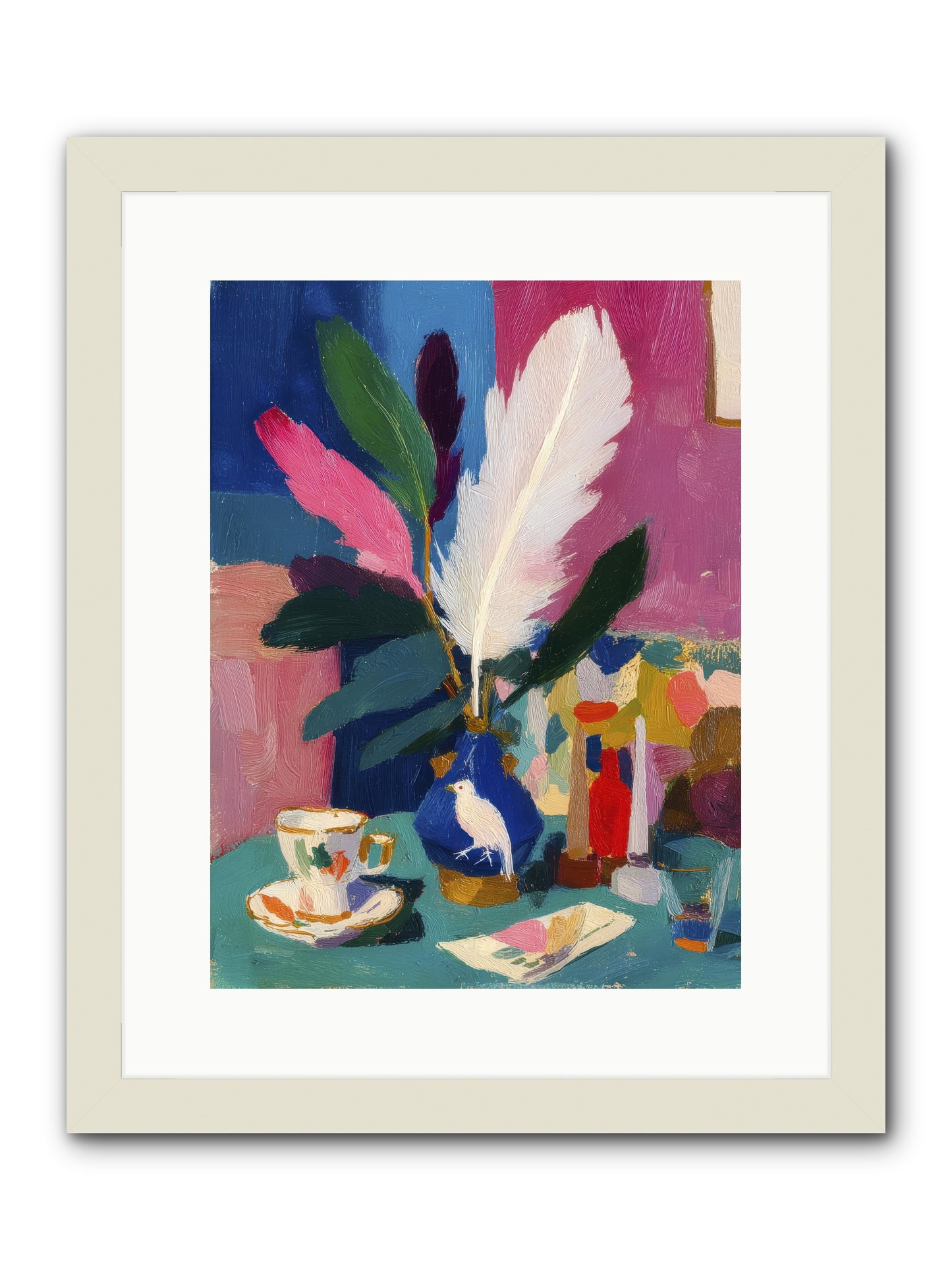 Morning Remnants -- Framed Print - White 12x16