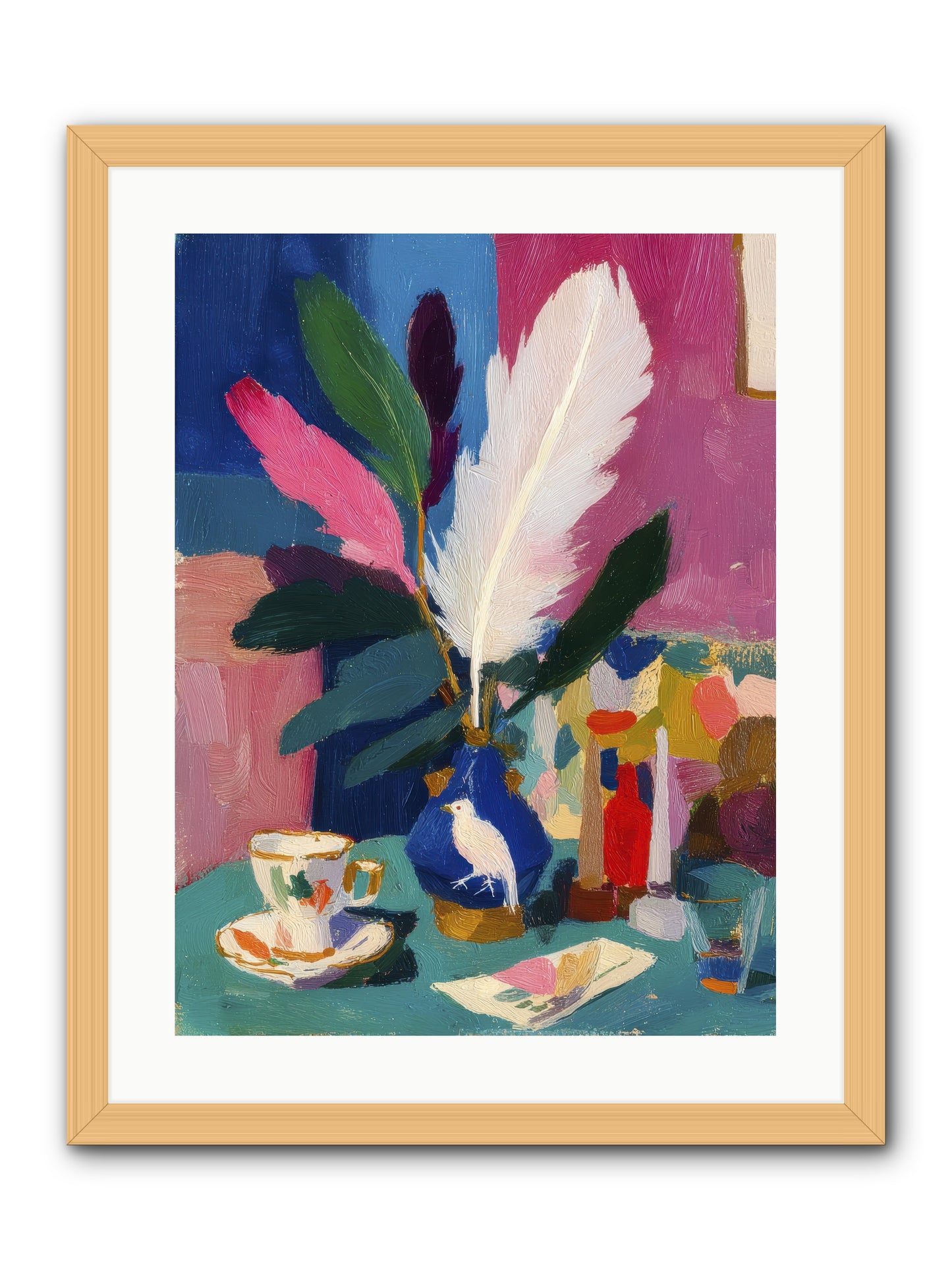 Morning Remnants -- Framed Print - Natural 18x24