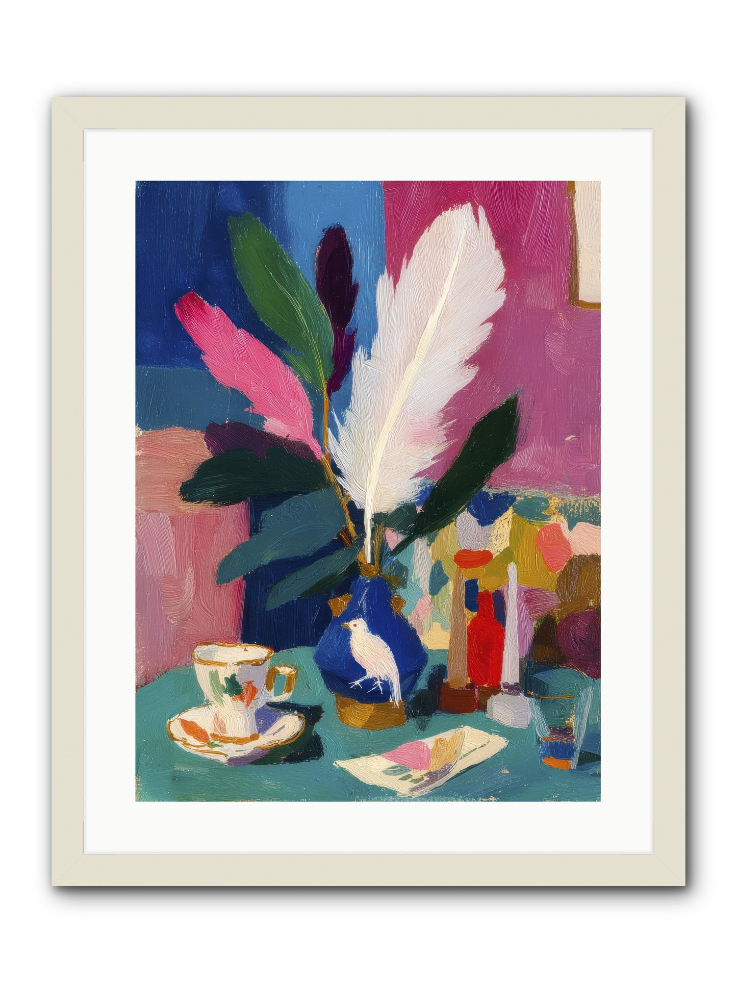 Morning Remnants -- Framed Print - White 18x24