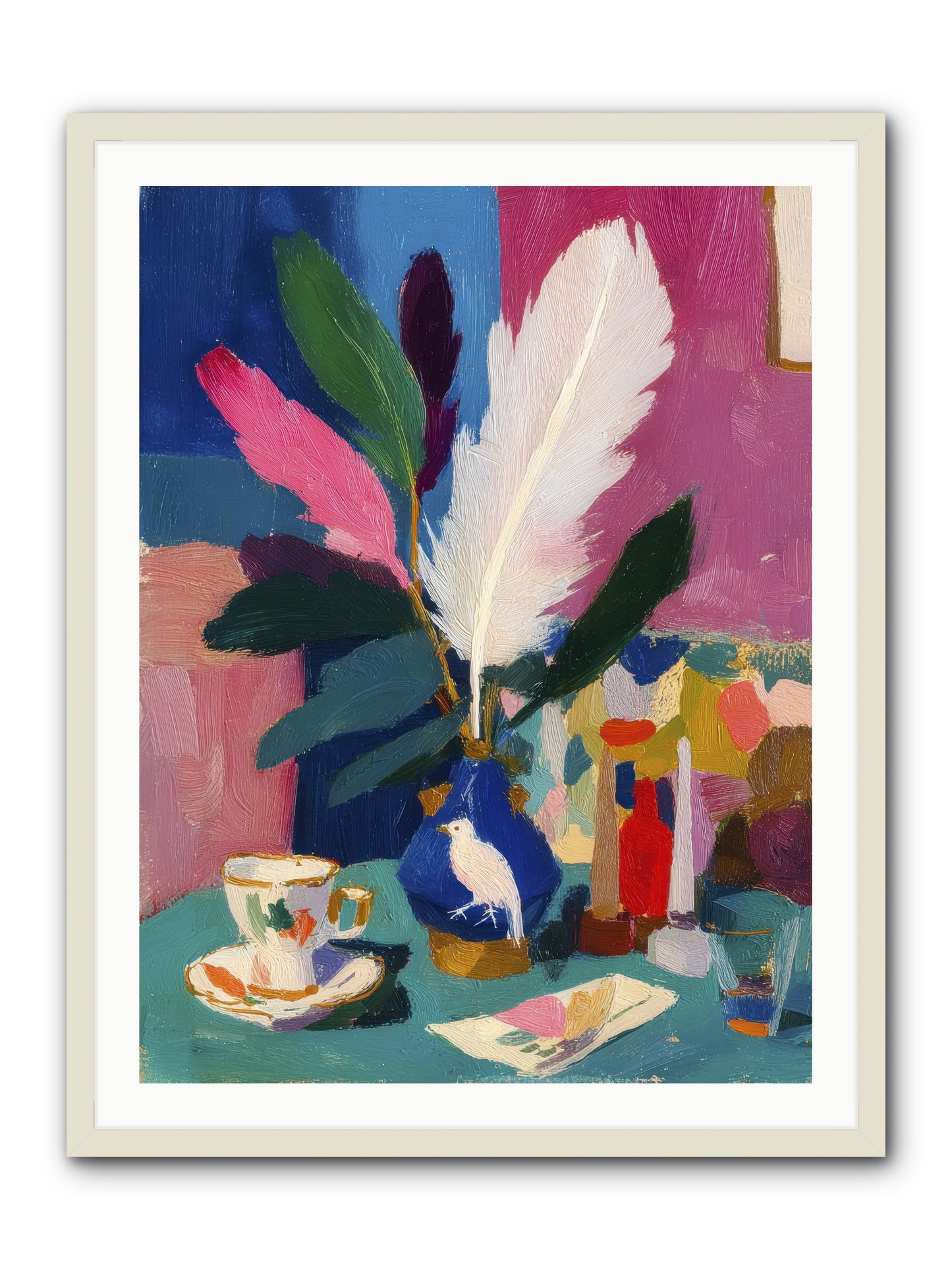 Morning Remnants -- Framed Print - White 30x40