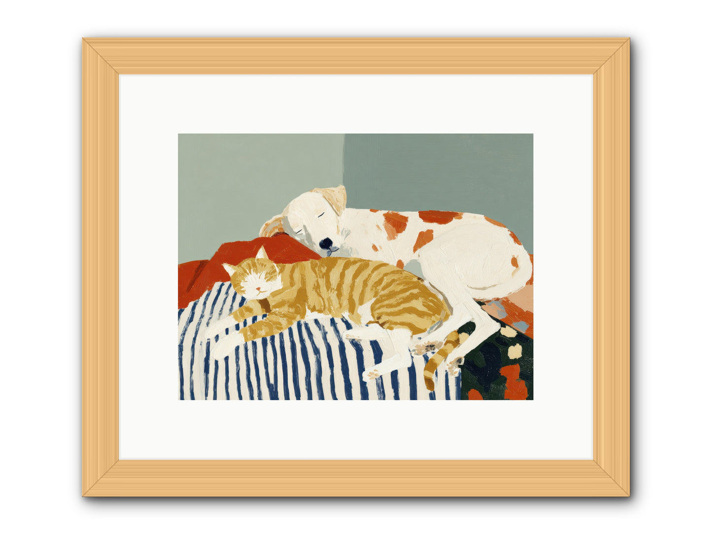 Morning Rituals -- Framed Print - Natural 12x9