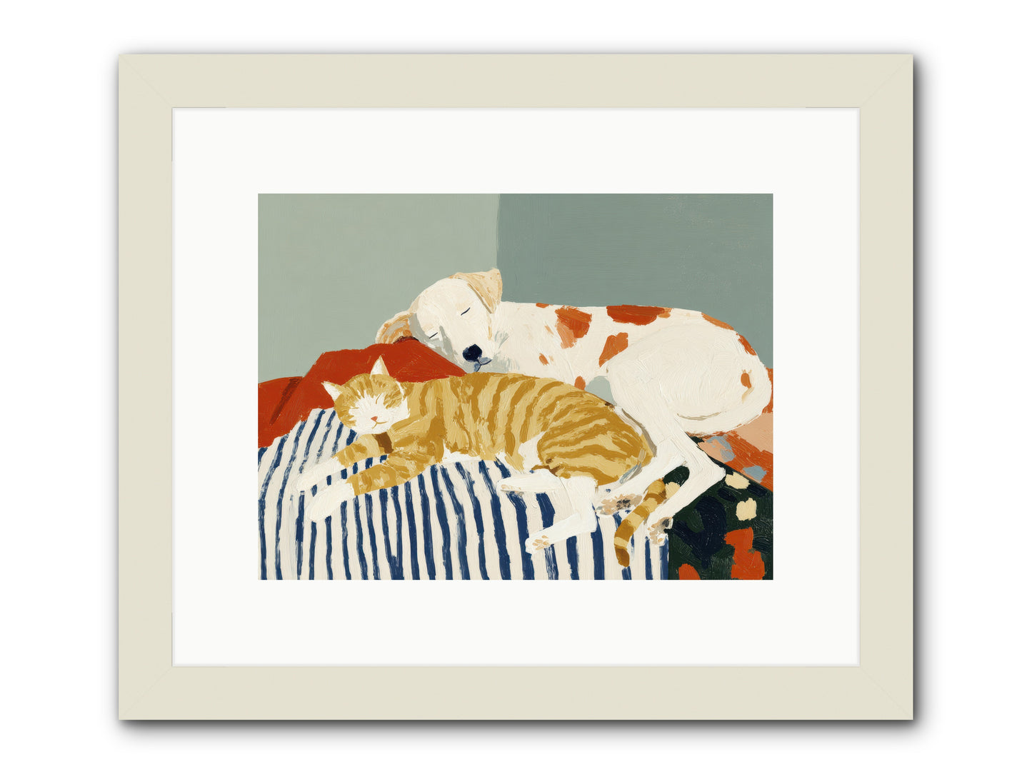 Morning Rituals -- Framed Print - White 12x9