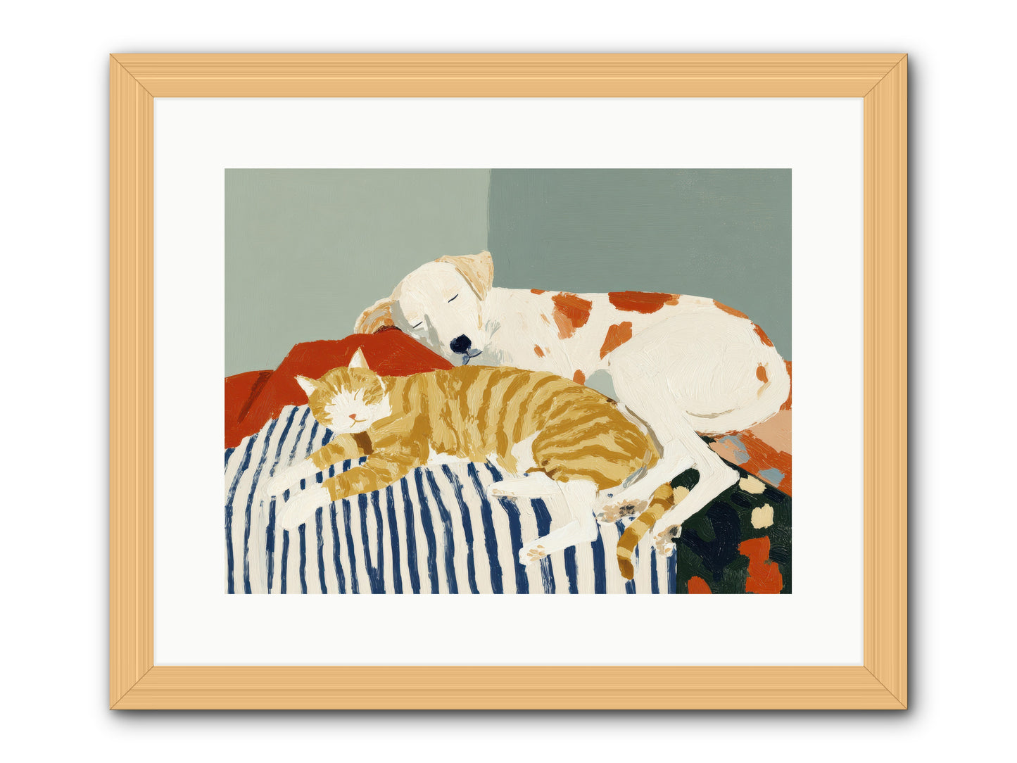 Morning Rituals -- Framed Print - Natural 16x12