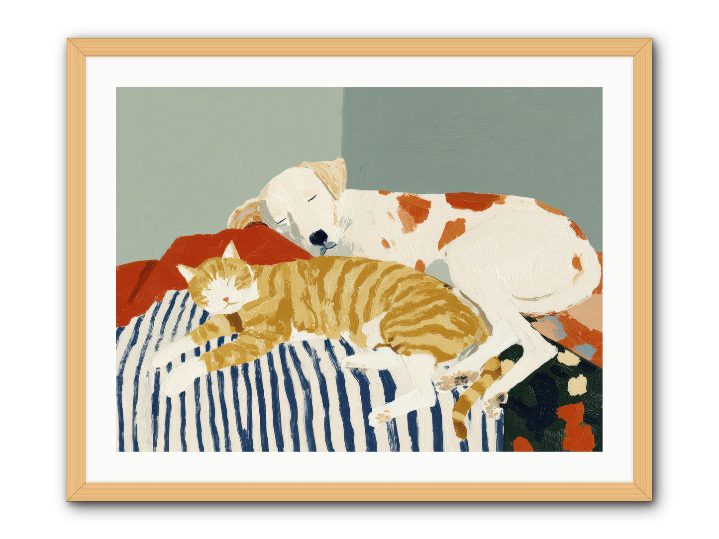 Morning Rituals -- Framed Print - Natural 32x24
