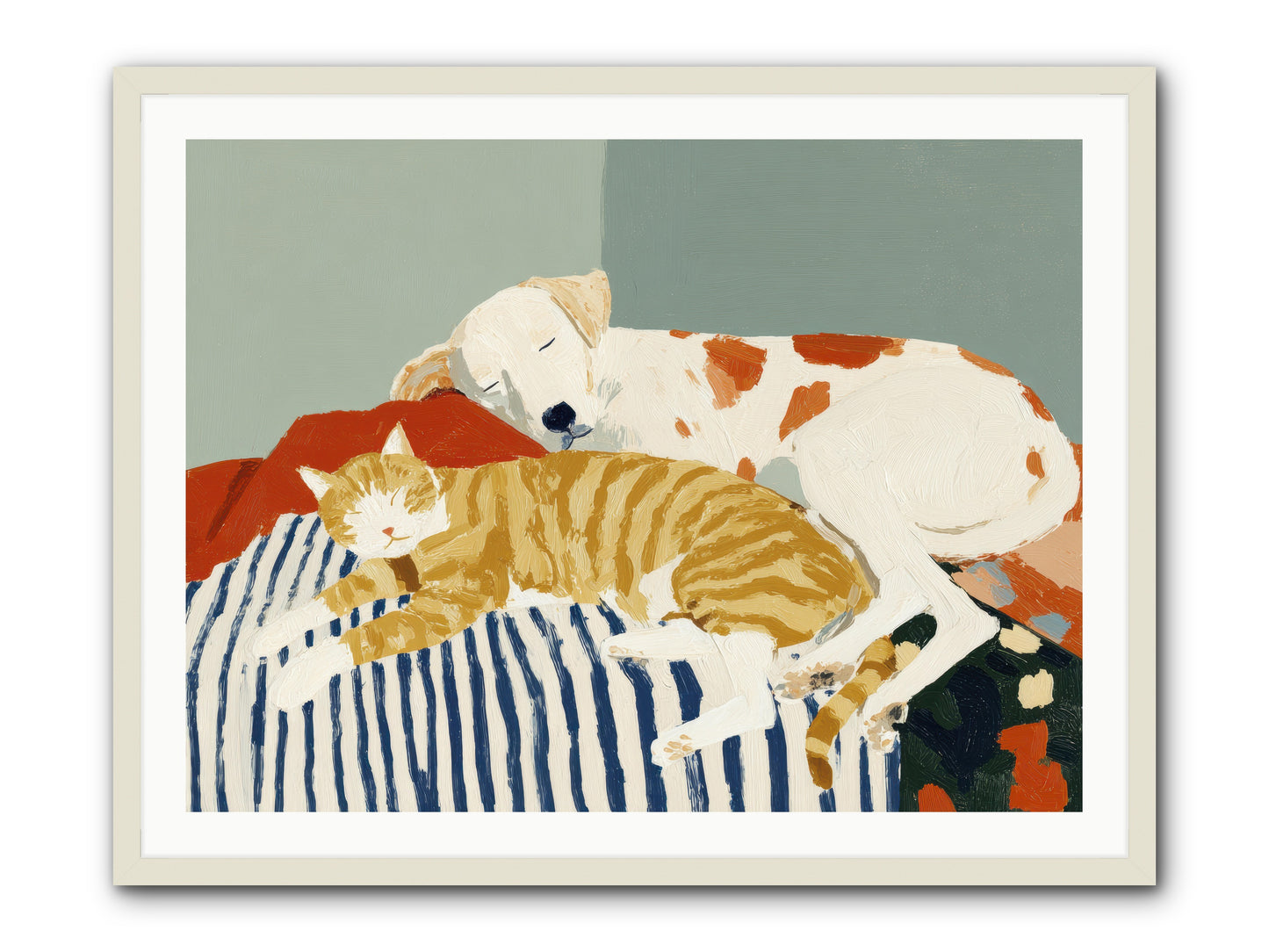 Morning Rituals -- Framed Print - White 40x30