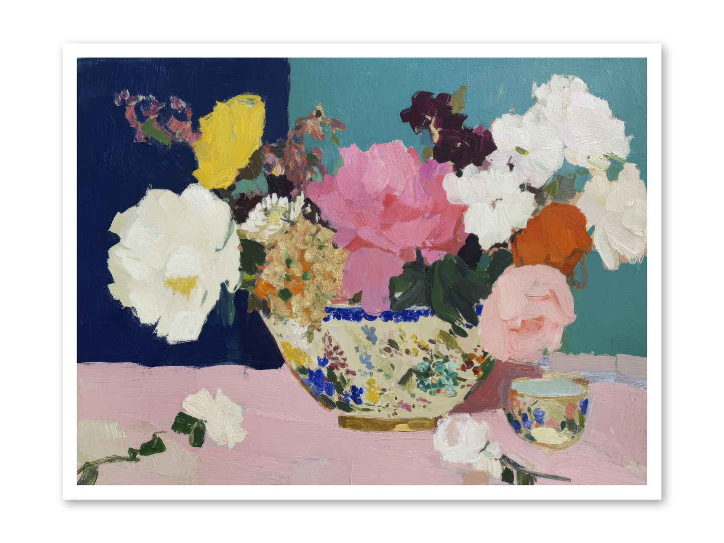 Morning Tea with Flowers -- Paper Print 40x30