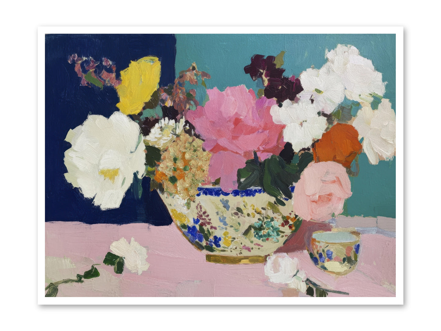 Morning Tea with Flowers -- Loose Canvas Print 48x36