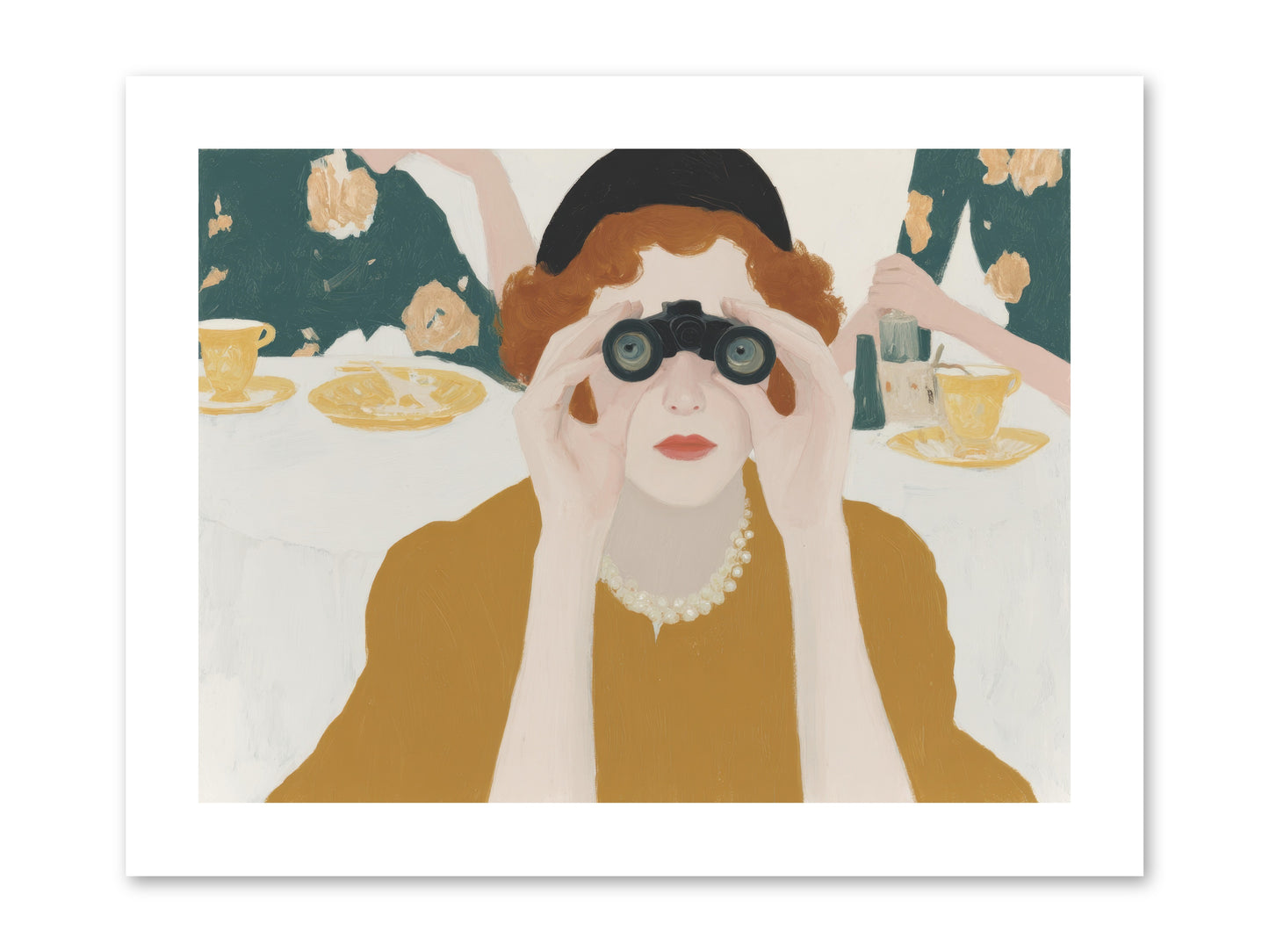 Morning with the Birdwatcher -- Loose Canvas Print 12x9