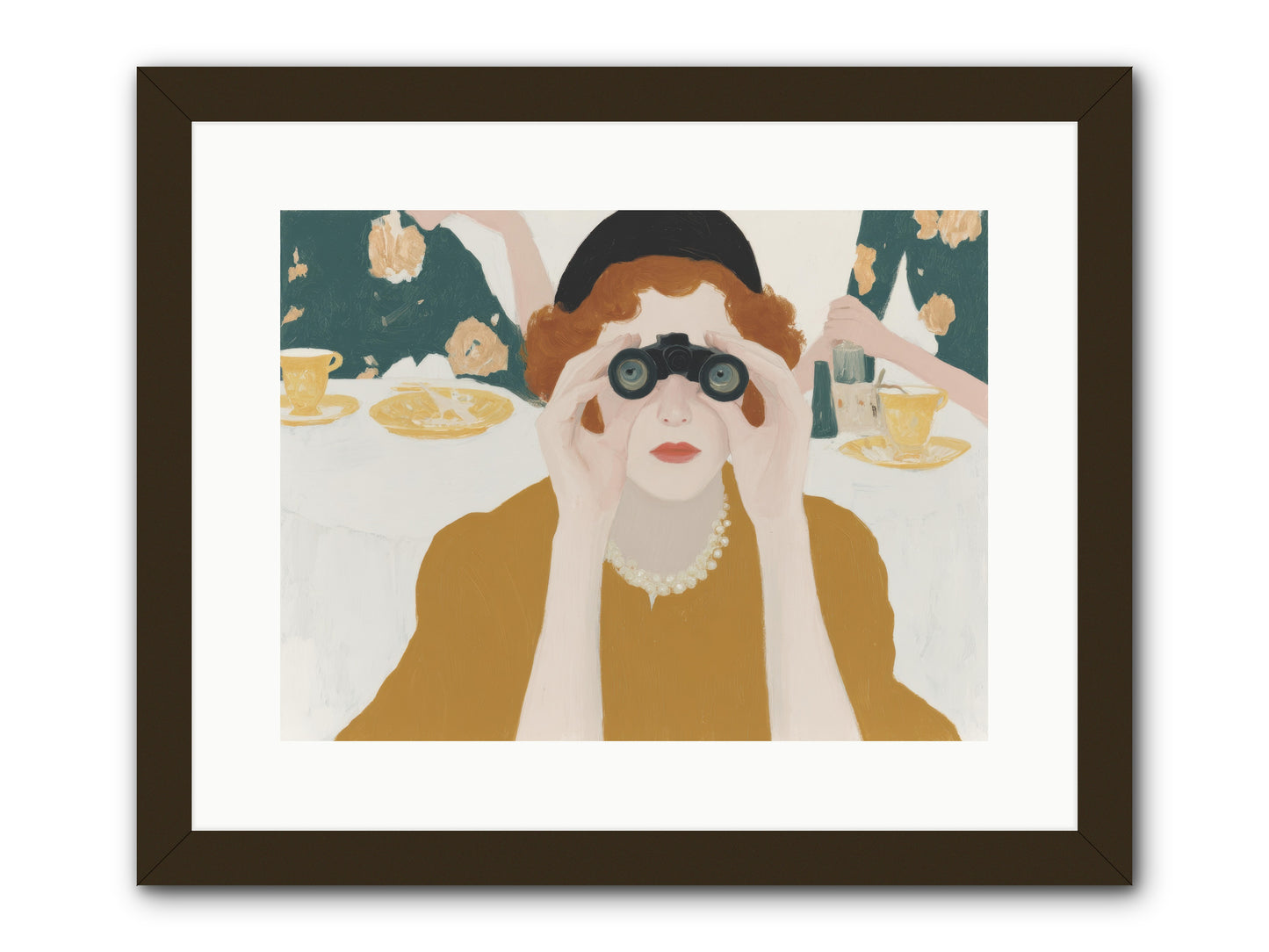 Morning with the Birdwatcher -- Framed Print - Black 16x12