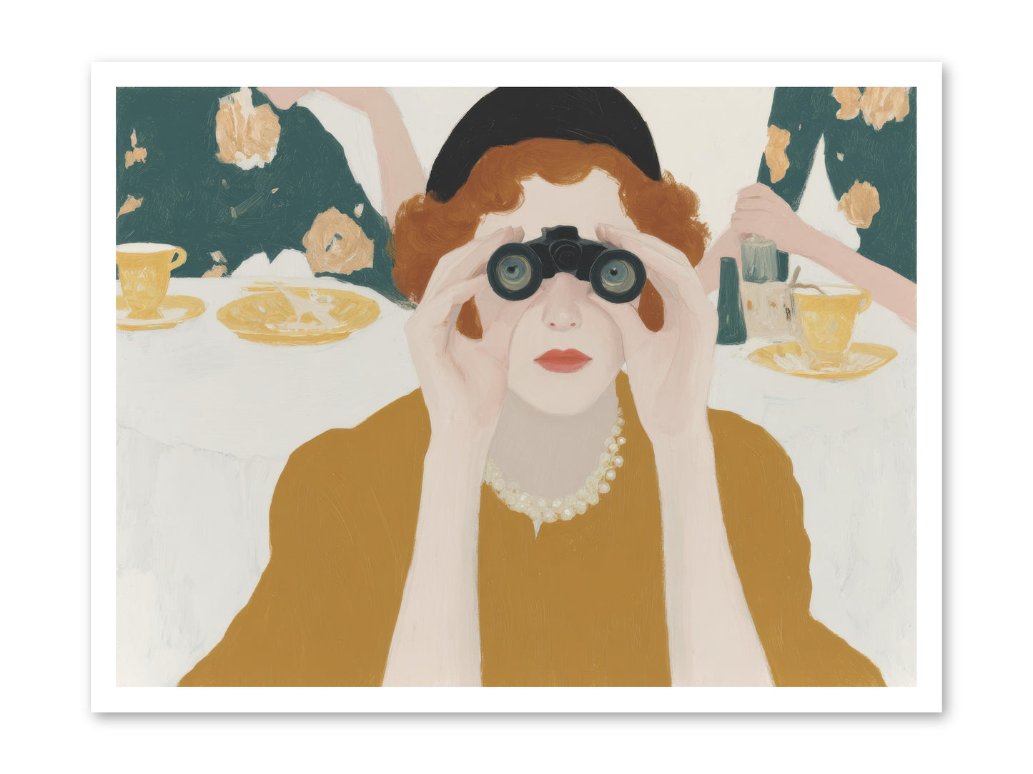 Morning with the Birdwatcher -- Loose Canvas Print 32x24