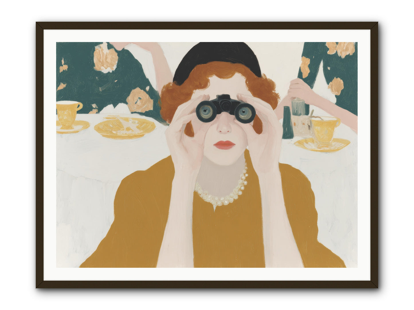 Morning with the Birdwatcher -- Framed Print - Black 48x36