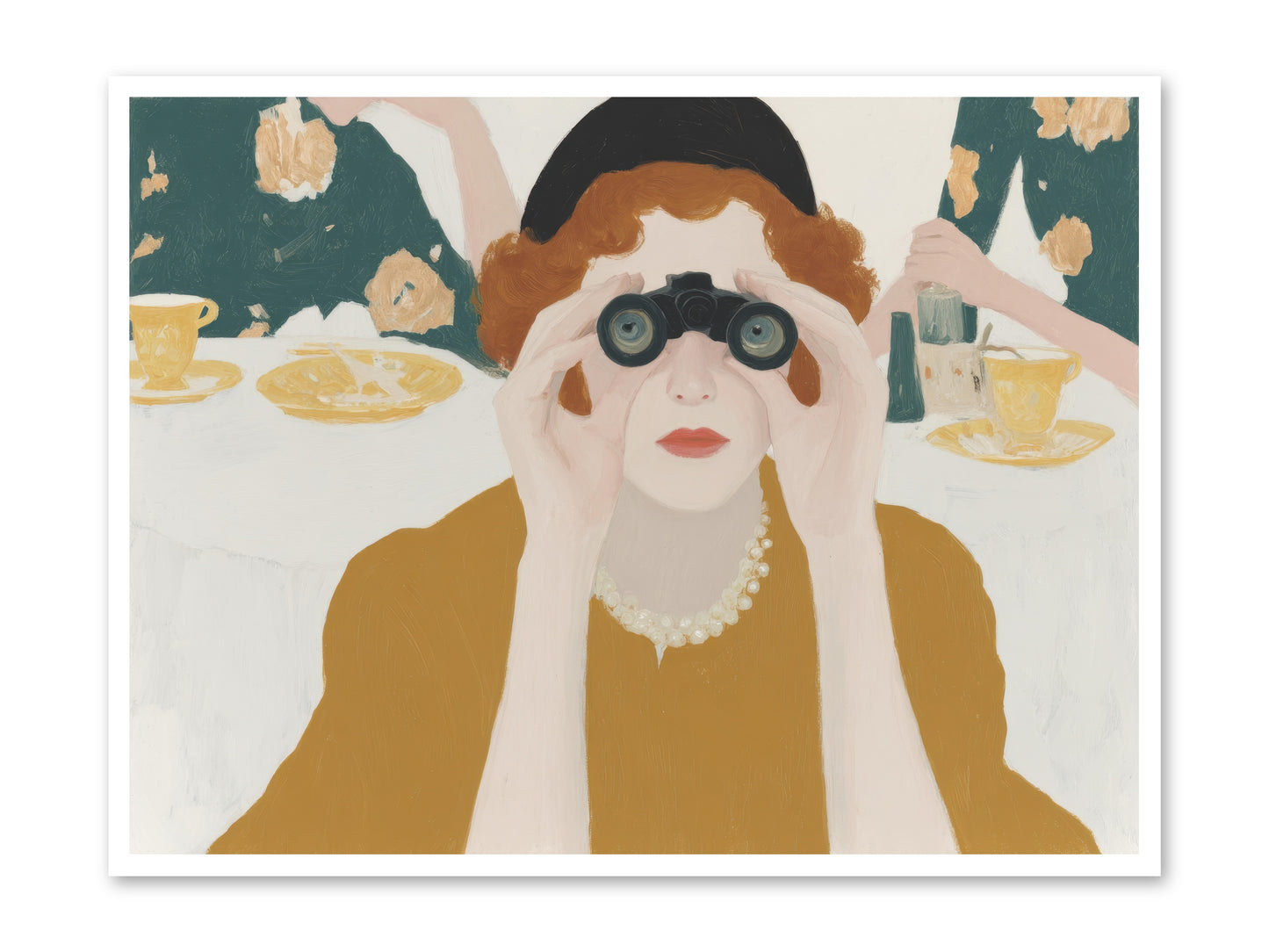 Morning with the Birdwatcher -- Loose Canvas Print 48x36