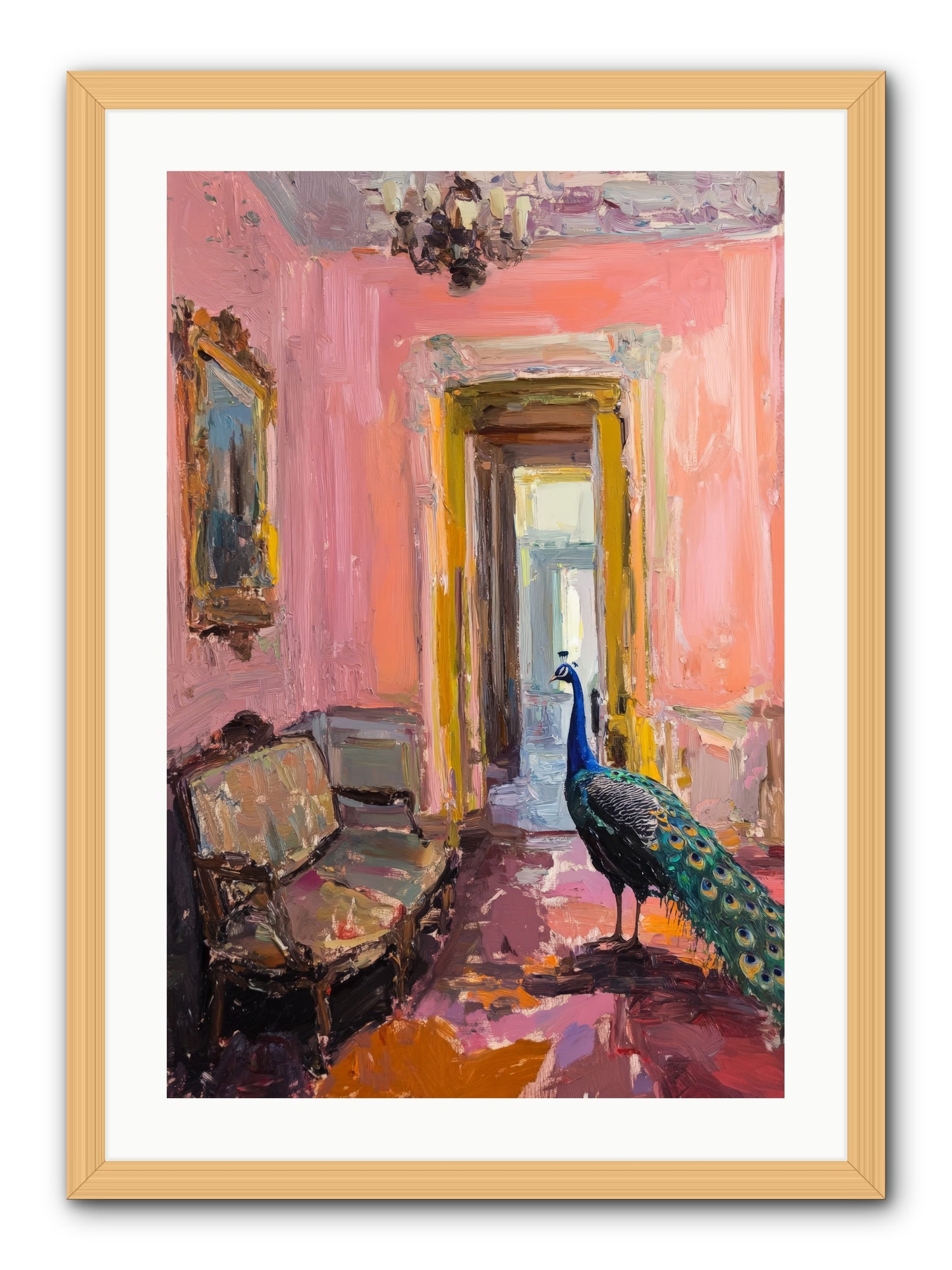 Mornings In Venice -- Framed Print - Natural 20x30