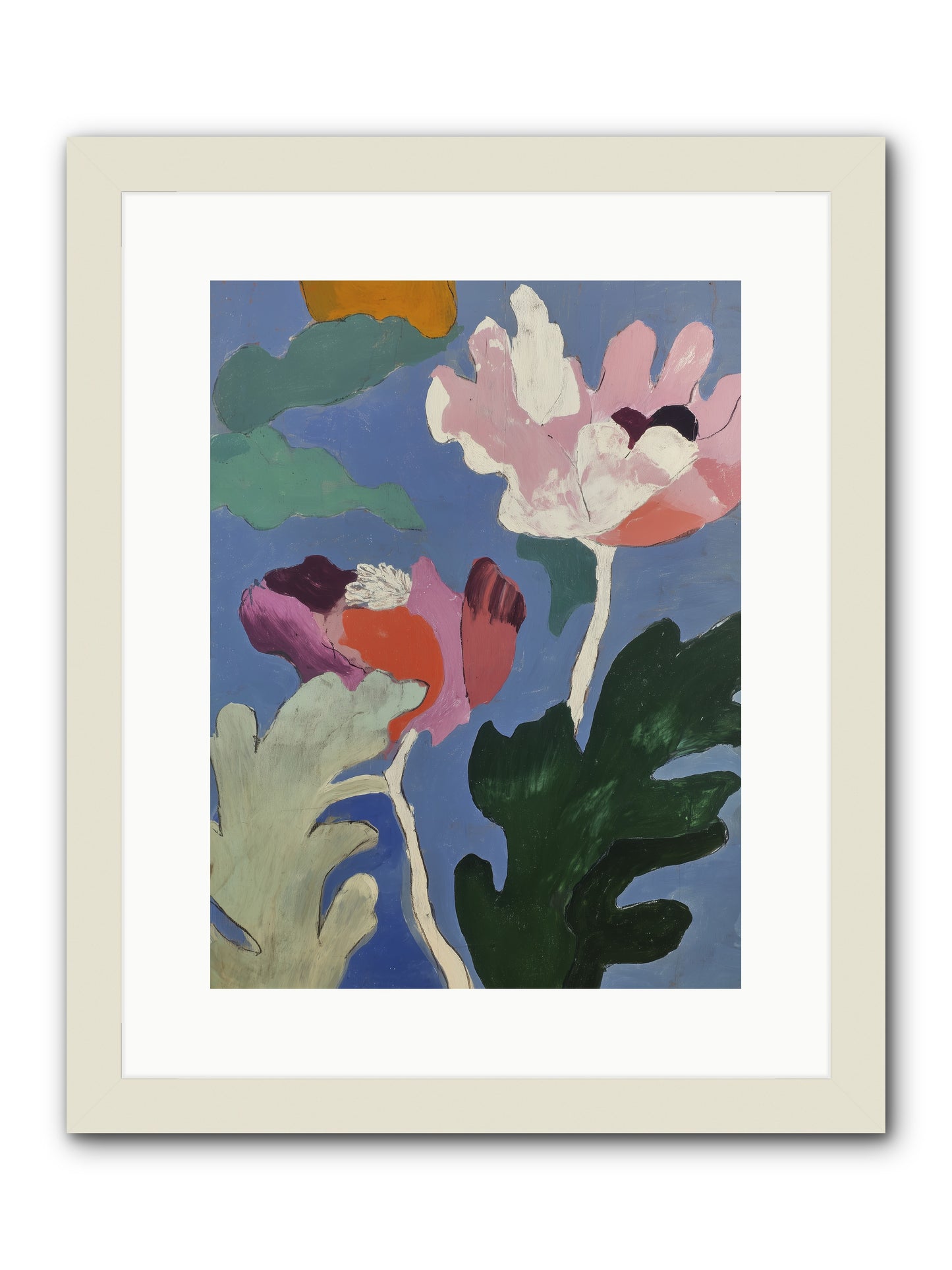 Moth in Fog -- Framed Print - White 12x16