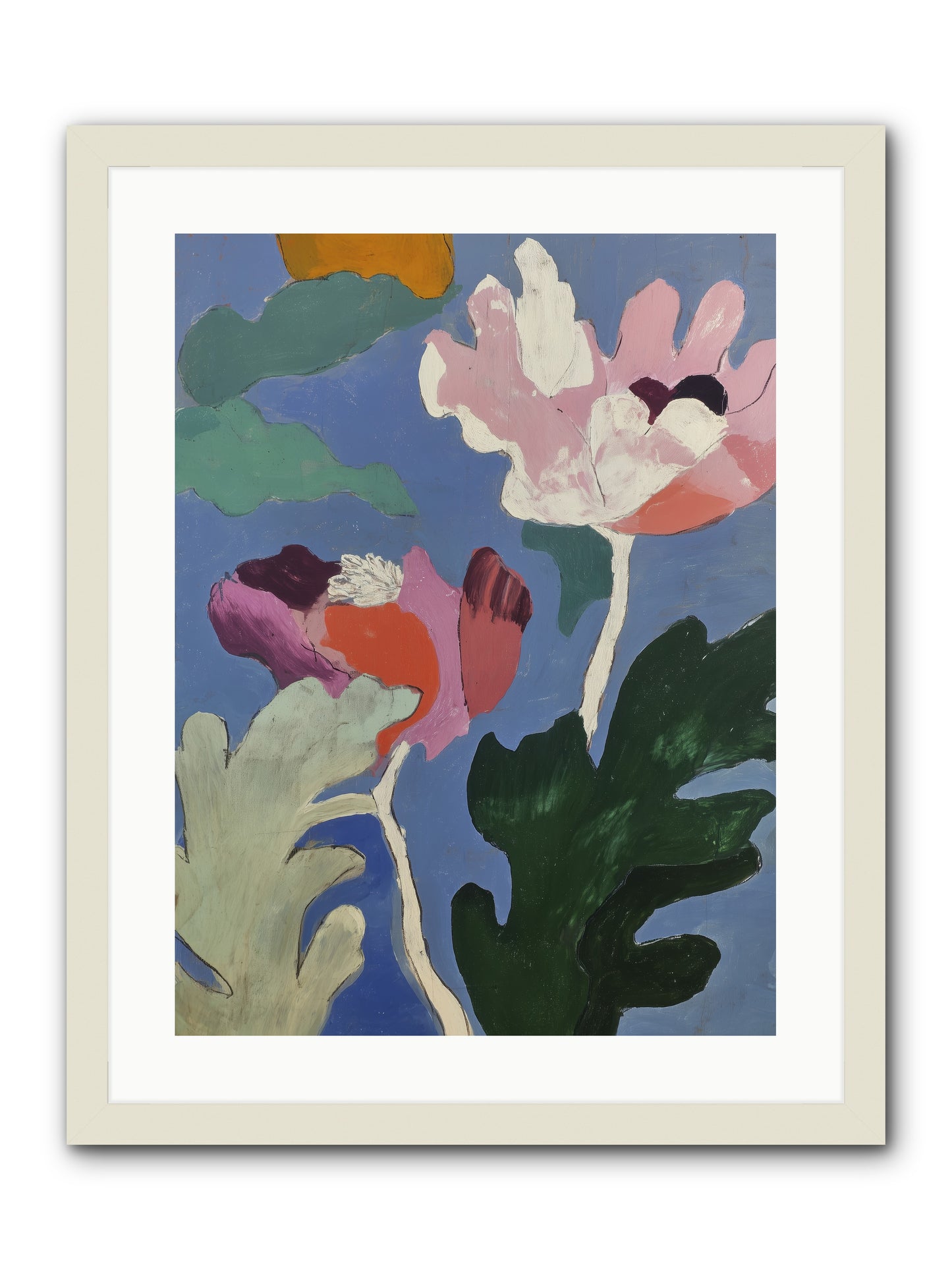 Moth in Fog -- Framed Print - White 18x24