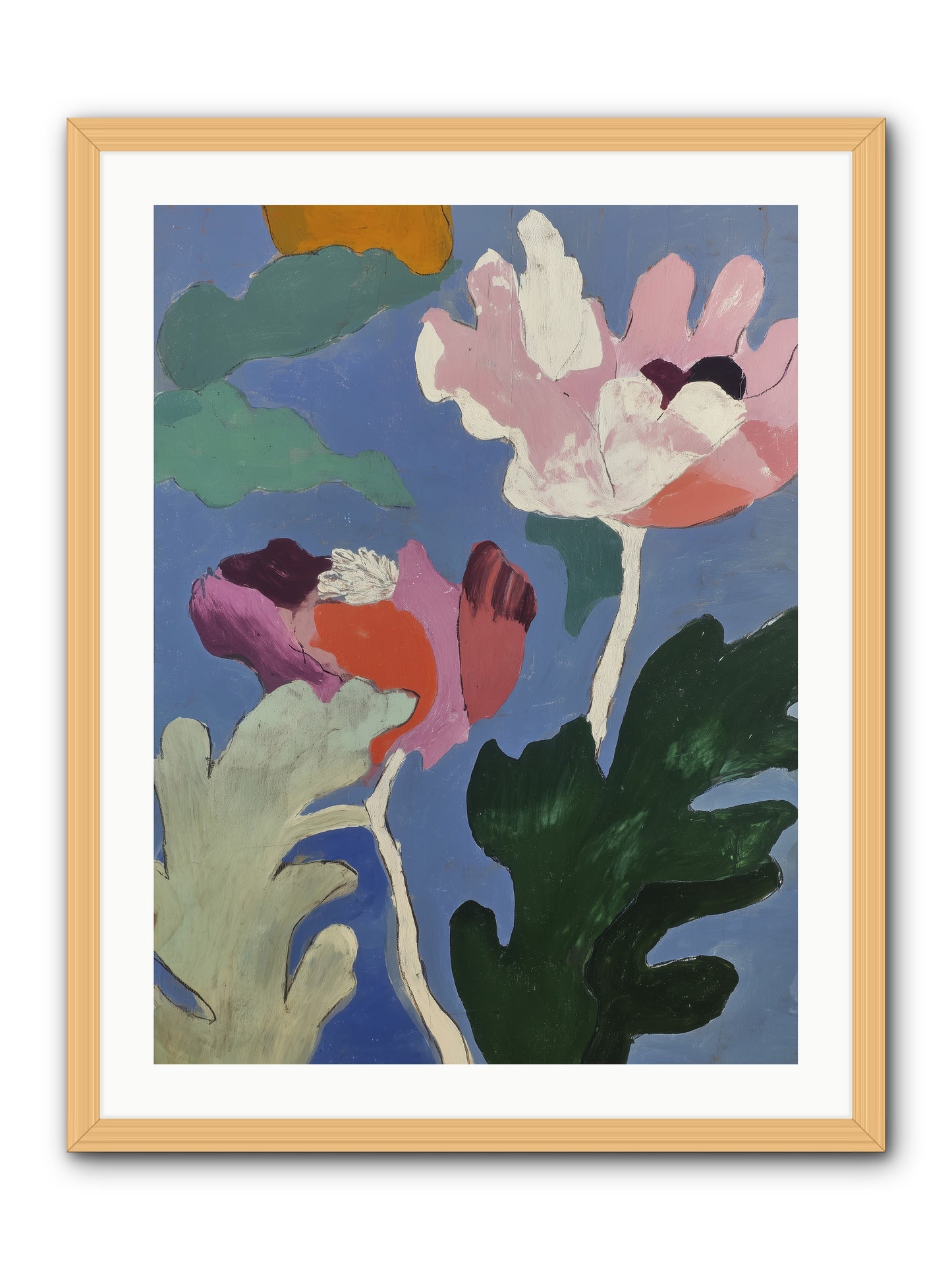 Moth in Fog -- Framed Print - Natural 24x32
